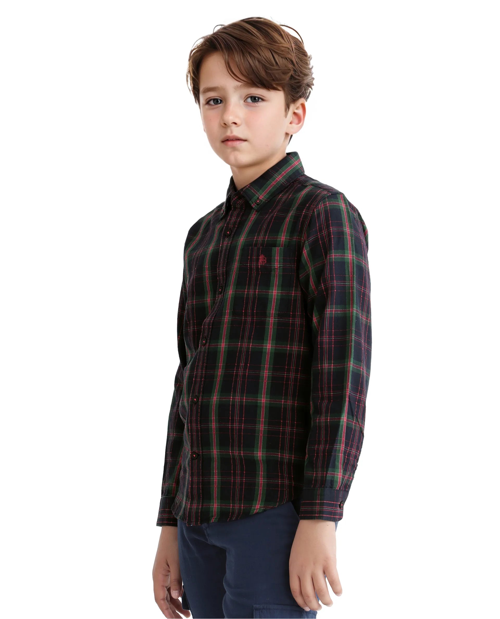 Rare Ones Kids Lian Black Cotton Full Sleeve Solid Shirt