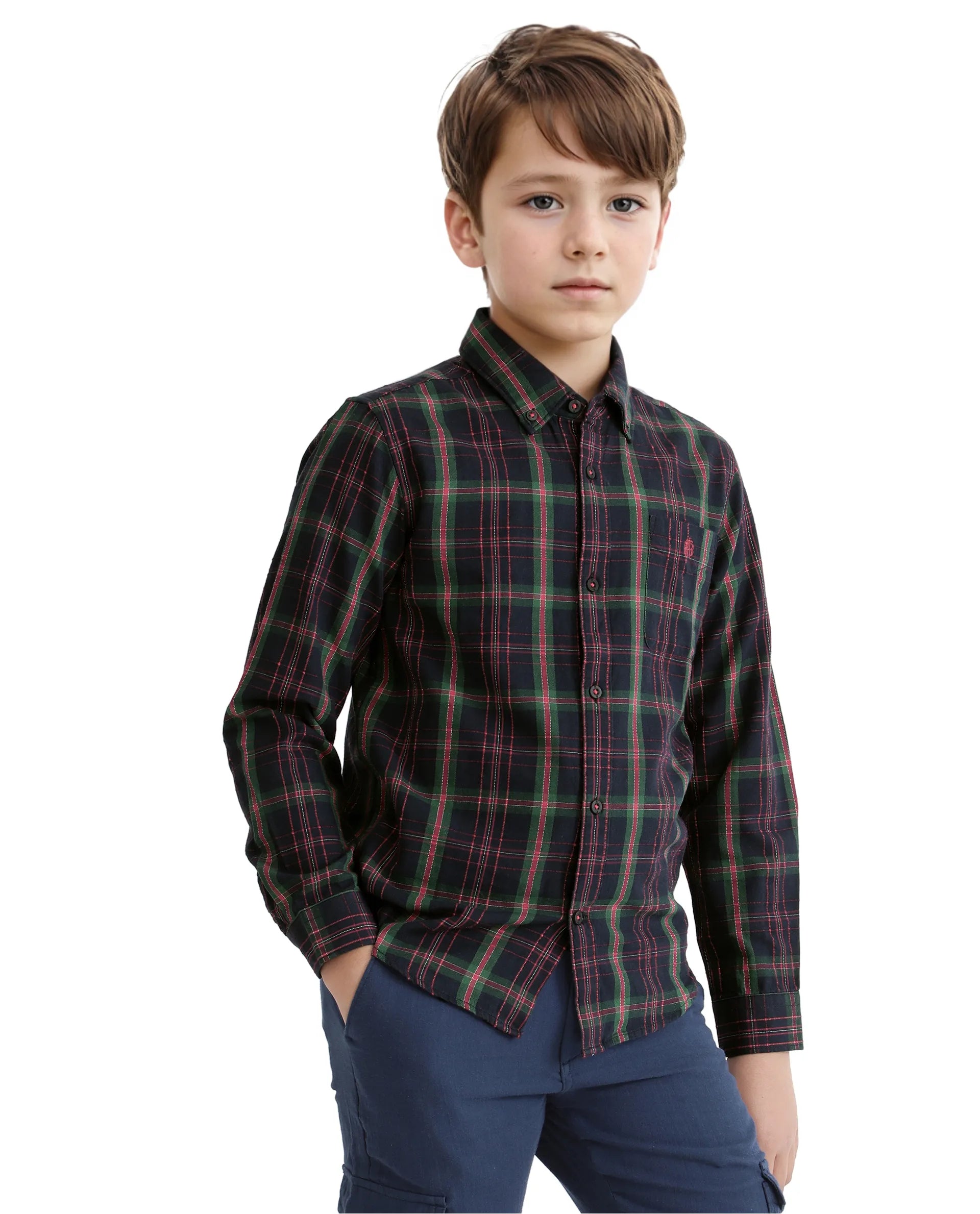 Rare Ones Kids Lian Black Cotton Full Sleeve Solid Shirt