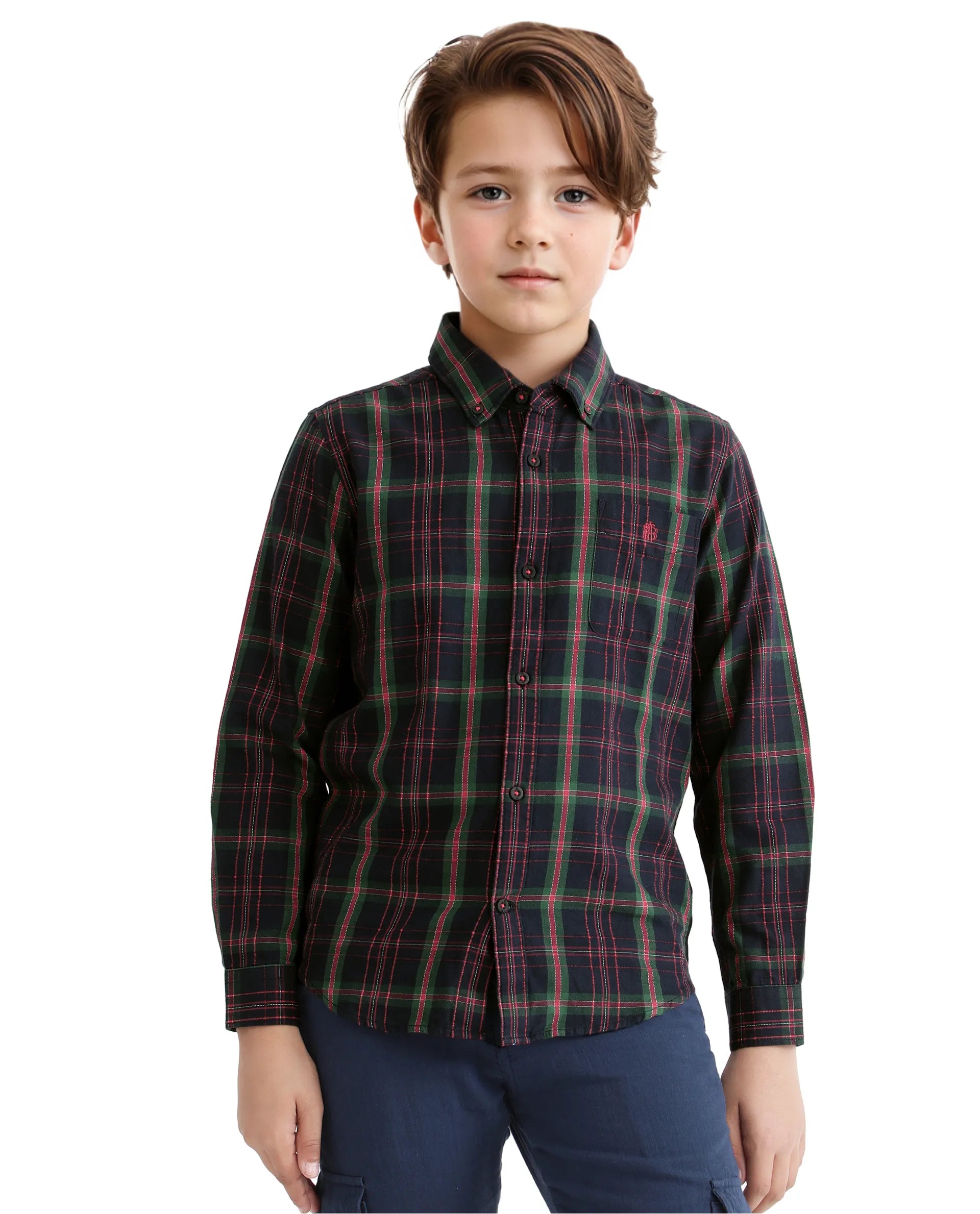 Rare Ones Kids Lian Black Cotton Full Sleeve Solid Shirt
