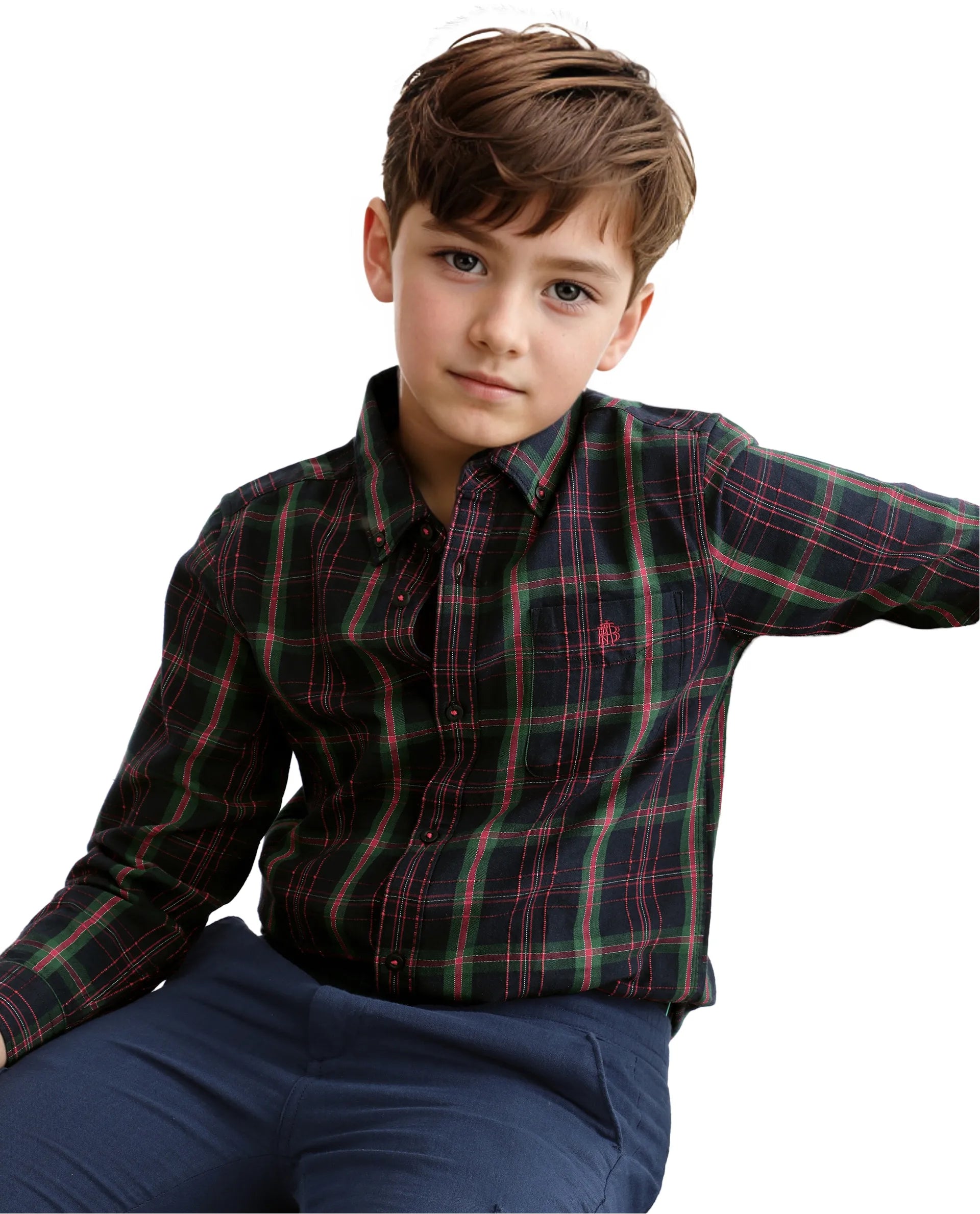 Rare Ones Kids Lian Black Cotton Full Sleeve Solid Shirt