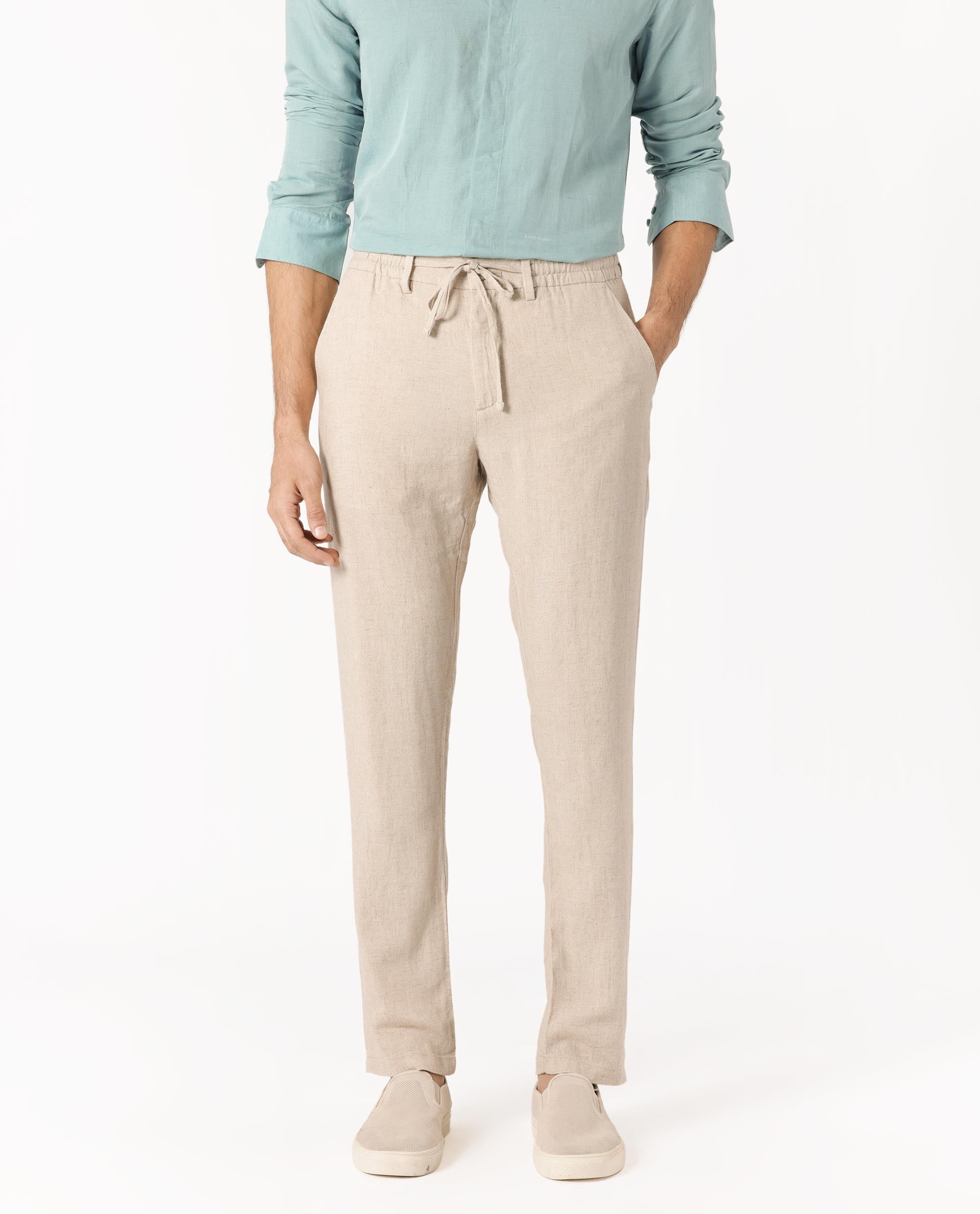 Buy White Linen Trouser For Men by Son of A Noble Snob Online at Aza  Fashions.