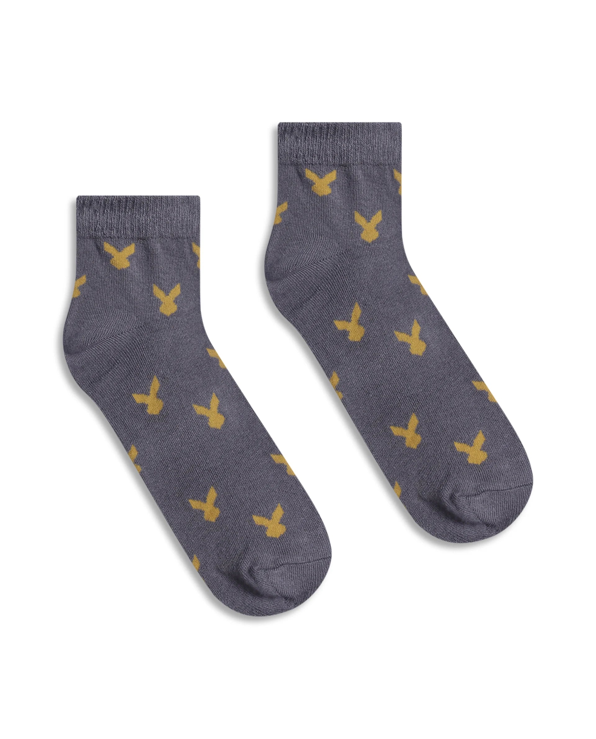 Rare Rabbit Men Loger - 5 Grey High Ankle Socks