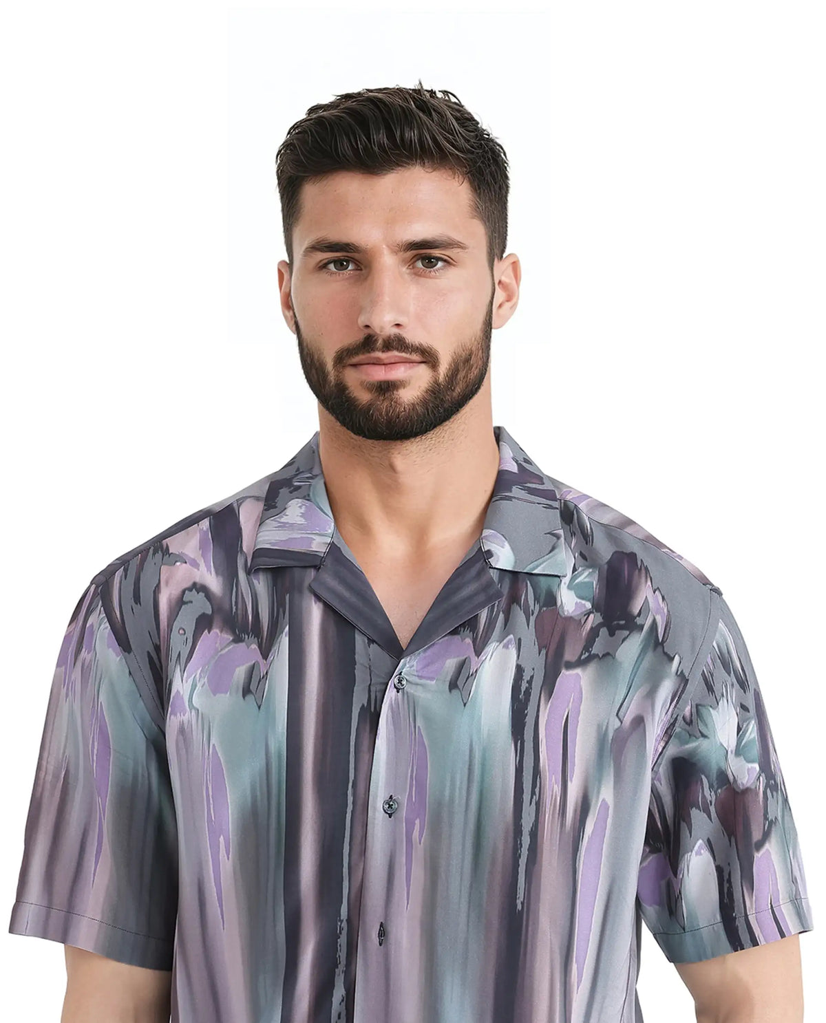 Rare Rabbit Men Loid Black Viscose Fabric Printed Shirt
