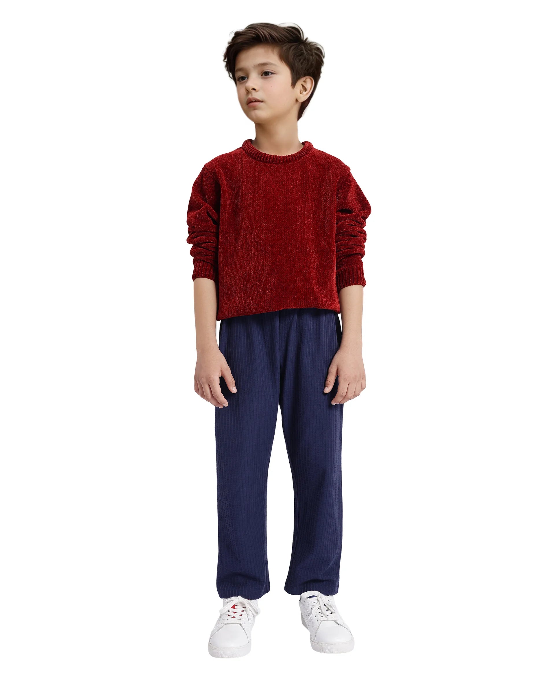 Rare Ones Kids Lomot Navy Cotton Drawstring Solid Trackpant