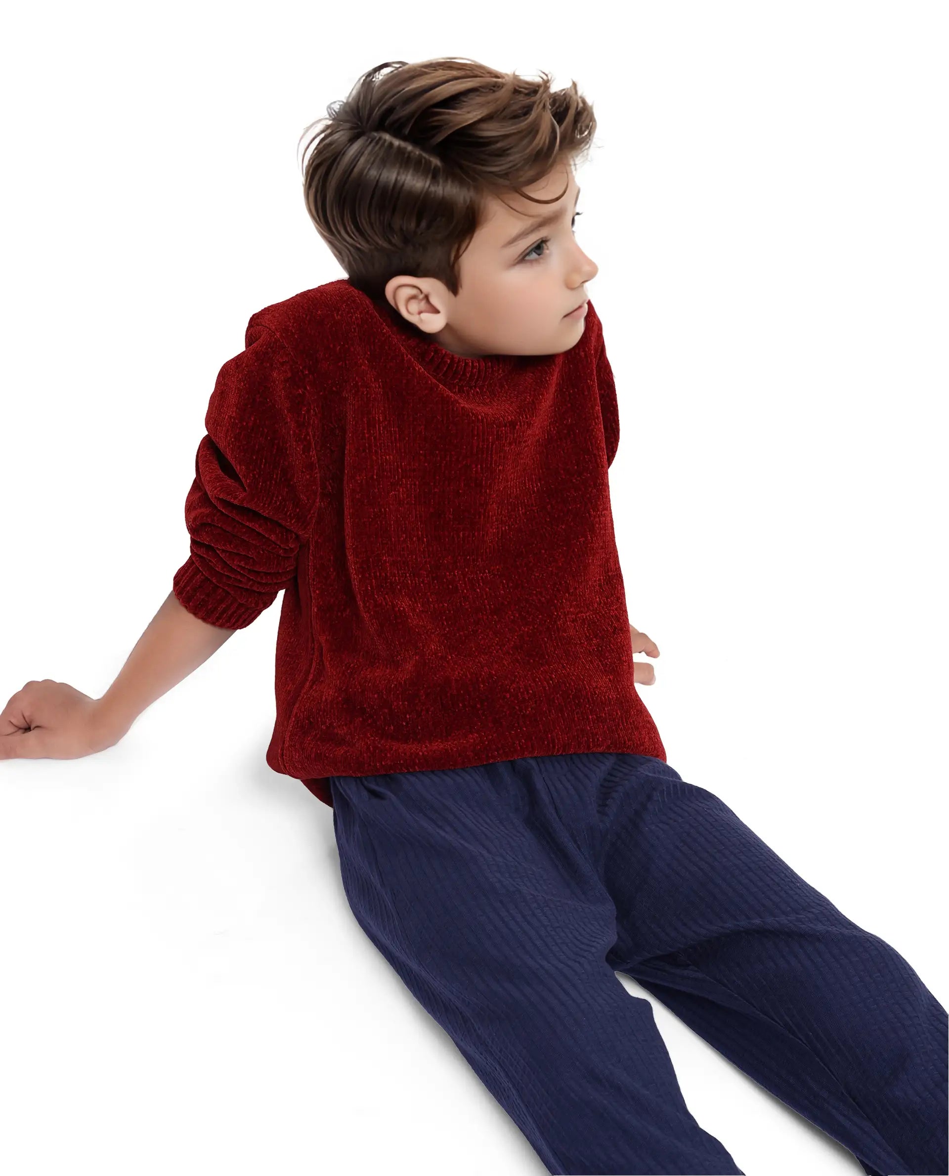 Rare Ones Kids Lomot Navy Cotton Drawstring Solid Trackpant