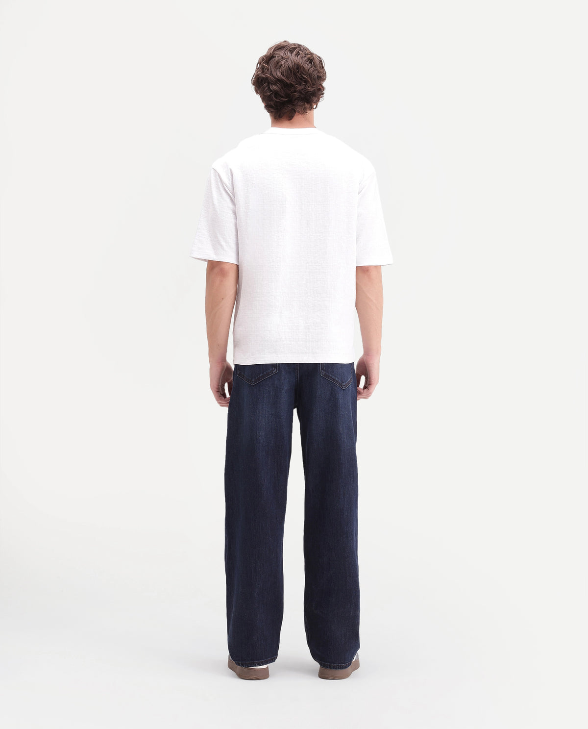 Rare Rabbit Men's Loom Dark Navy Cotton Blend Relaxed Plain Jeans