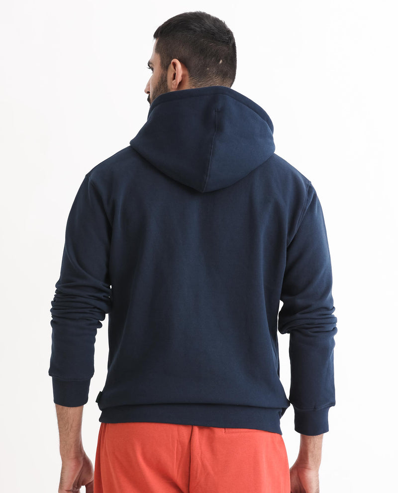 Rare Rabbit Men'S Lorall Navy Sweatshirt Full Sleeves Solid