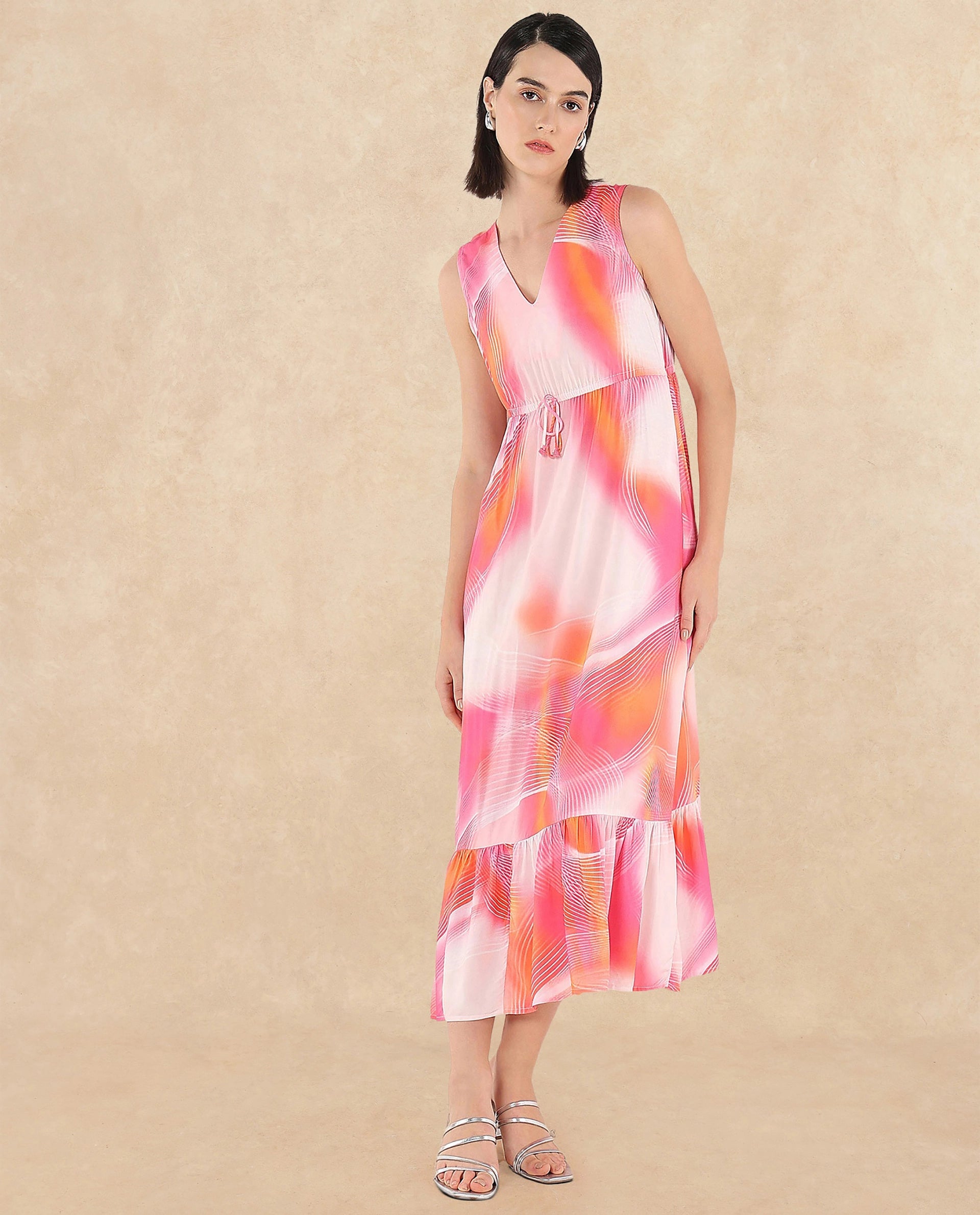 Rareism Women Luanda Multi Printed Dress