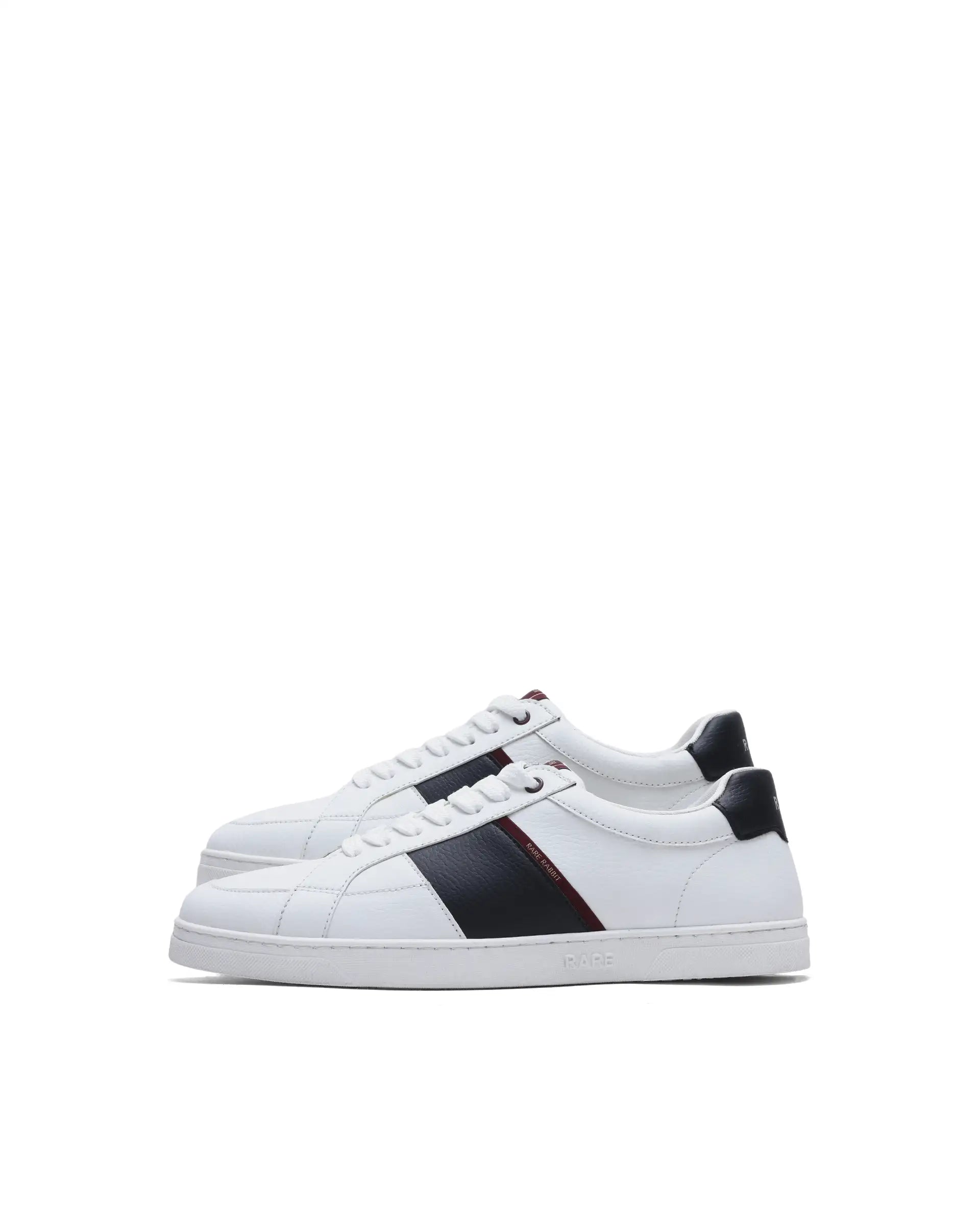 Rare Rabbit Men's Lunar White Micro Fiber Leather Sneaker