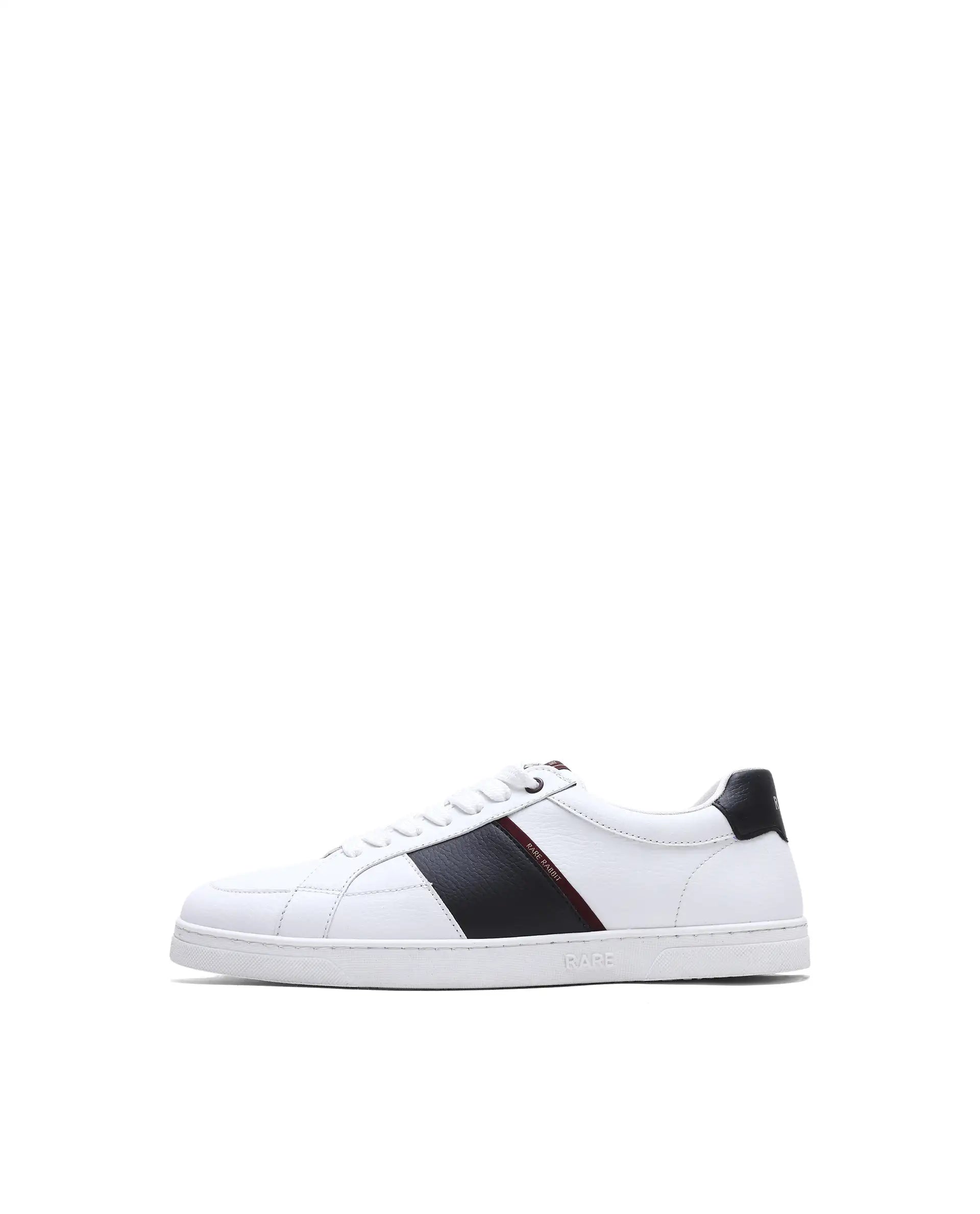 Rare Rabbit Men's Lunar White Micro Fiber Leather Sneaker