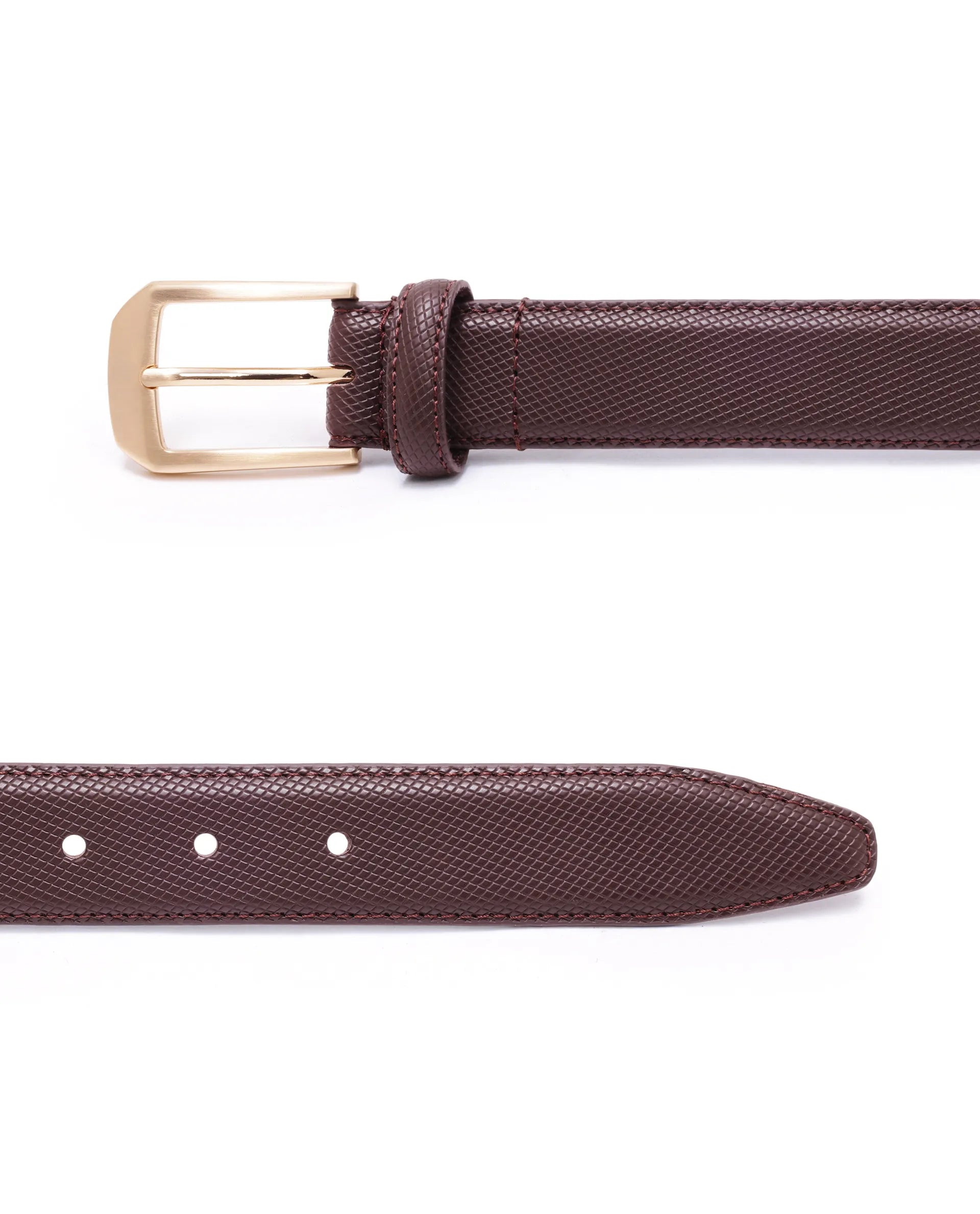 Rare Rabbit Men Lynx Cherry Leather Belt