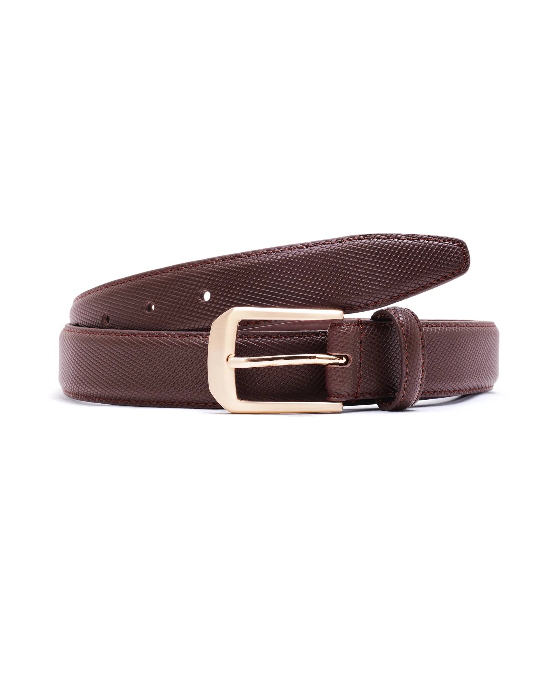 Rare Rabbit Men Lynx Cherry Leather Belt