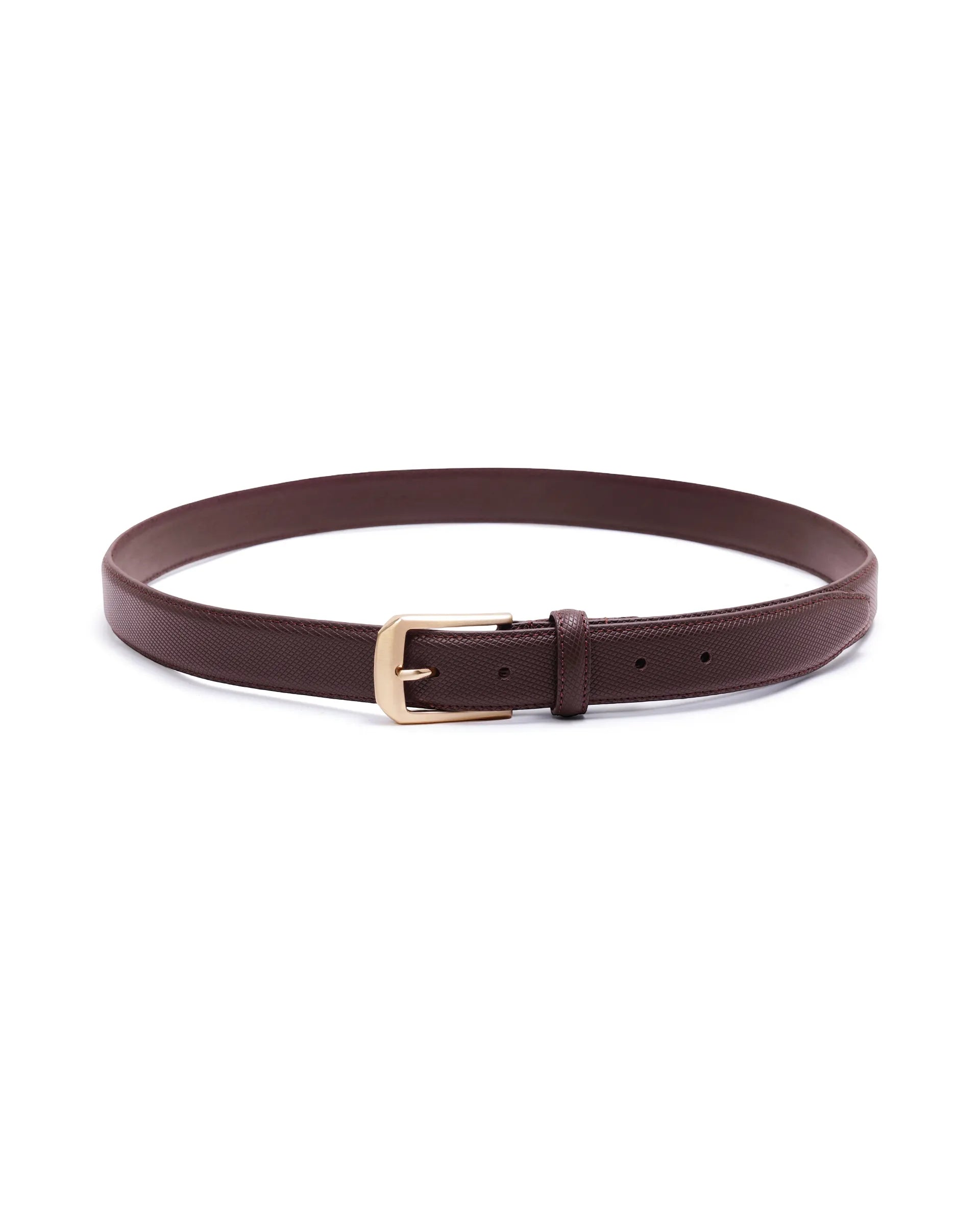Rare Rabbit Men Lynx Cherry Leather Belt