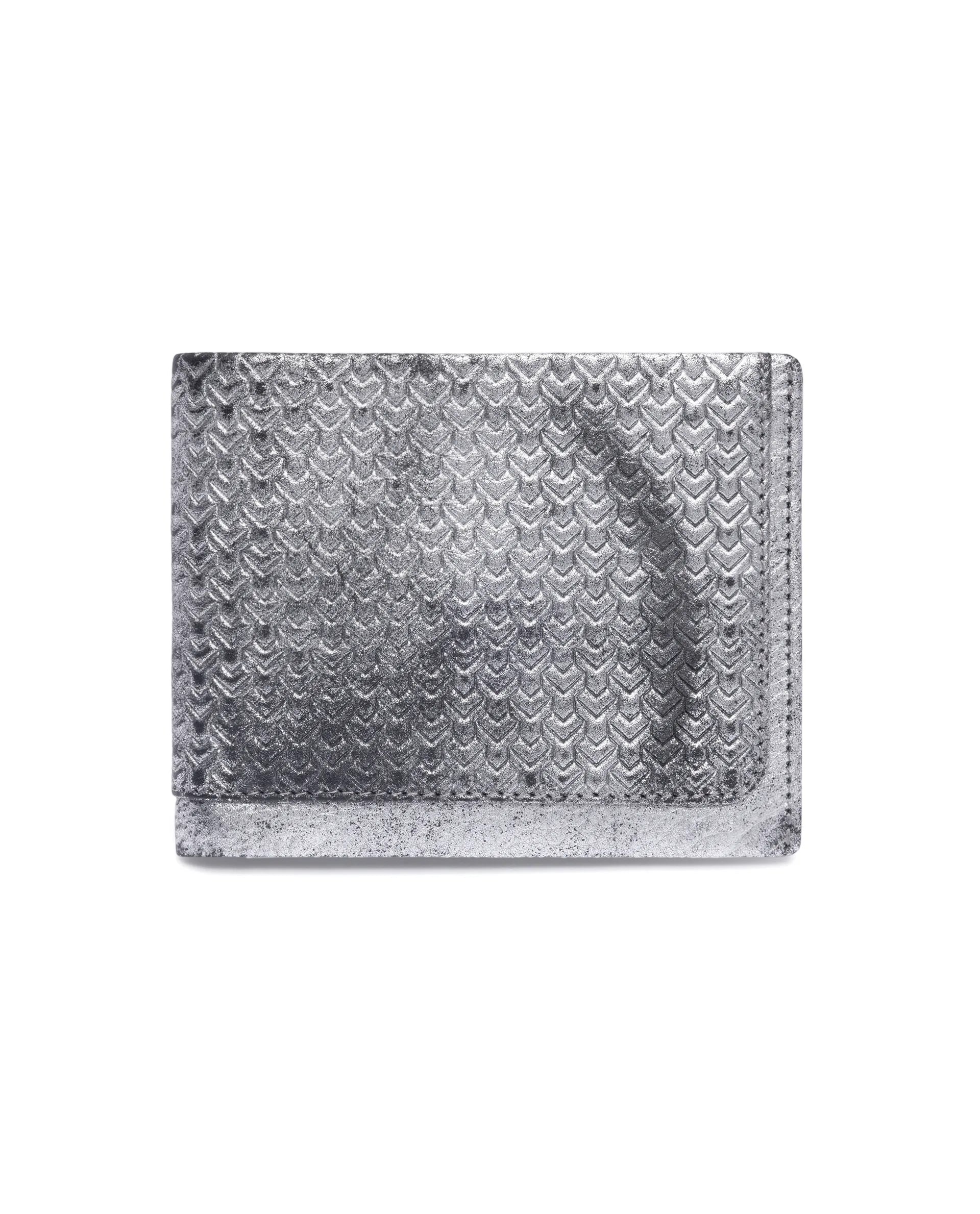 Rare Rabbit Men Mahris Metallic Foil Leather Wallet