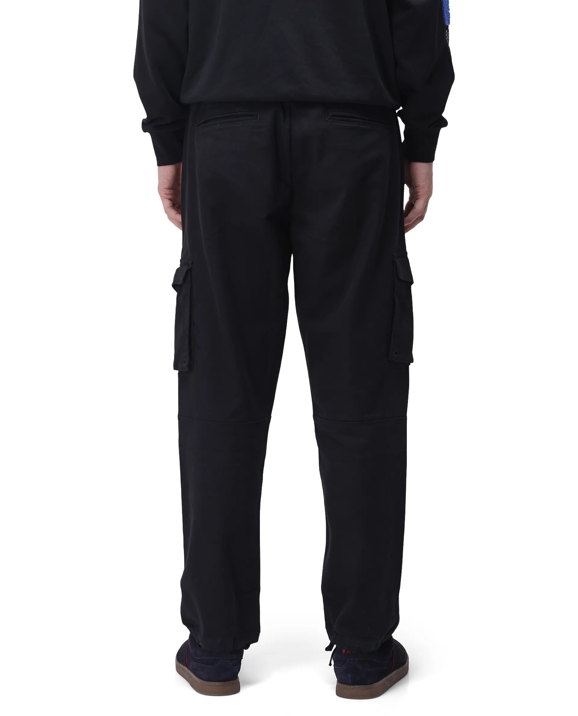 Rare Rabbit Men's Maks Black Cotton Plain Regular Fit Trouser