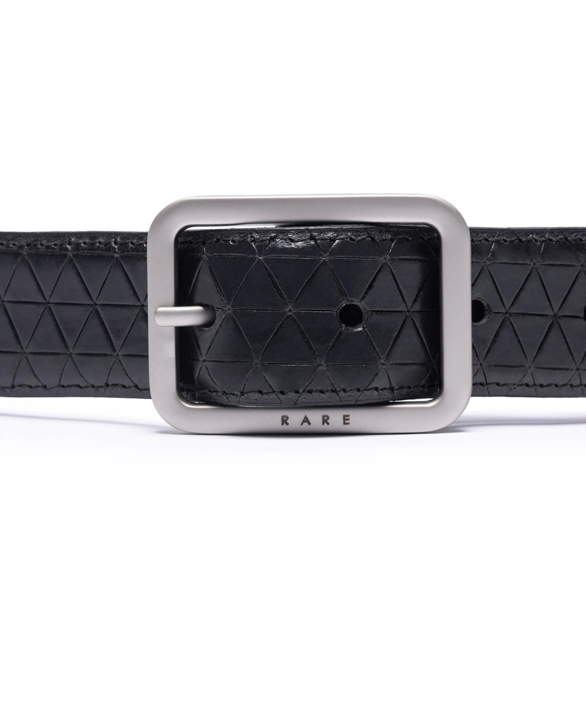 Rare Rabbit Men's Malfy Black Non Reversible Belt