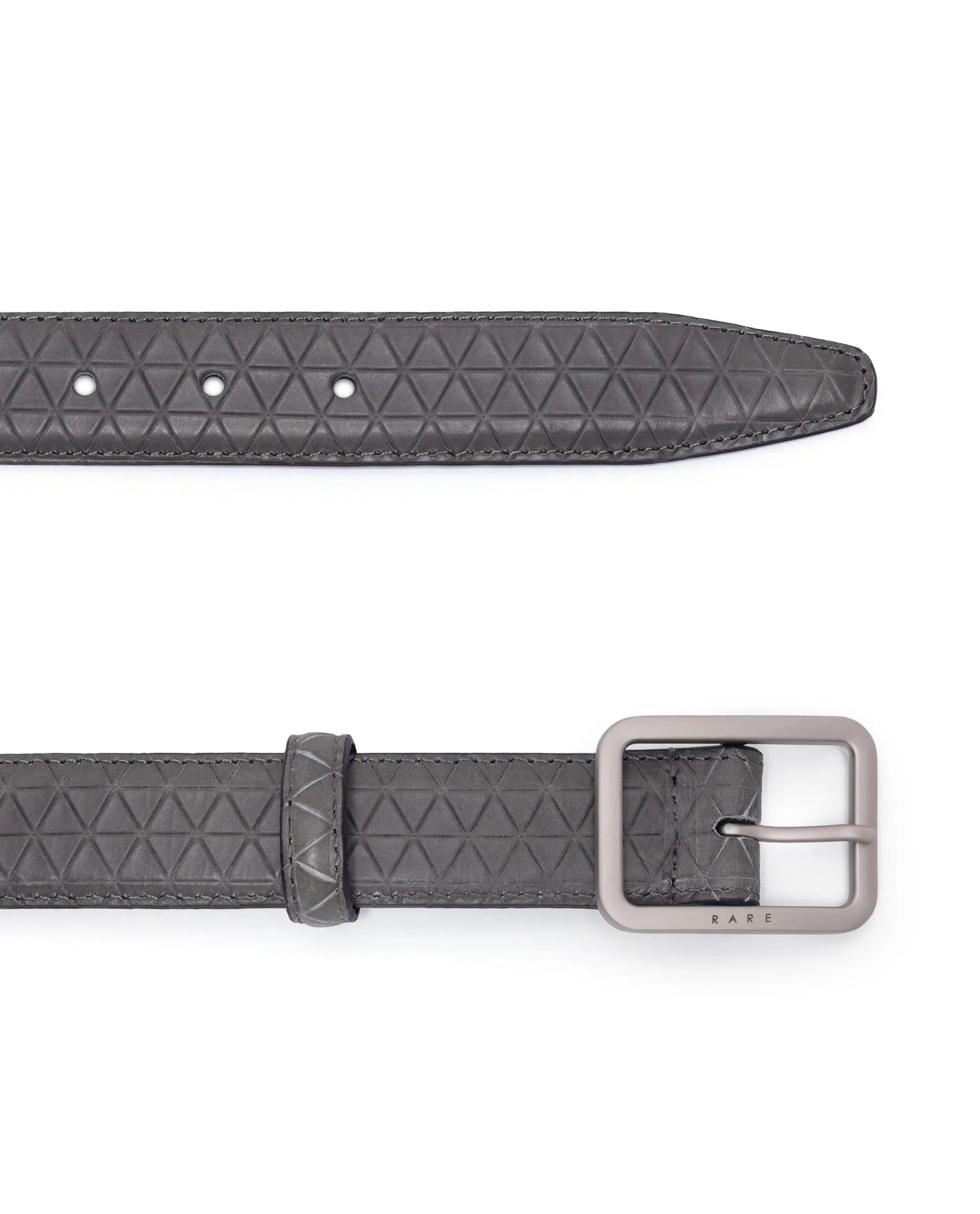 Rare Rabbit Men's Malfy Grey Non Reversible Belt