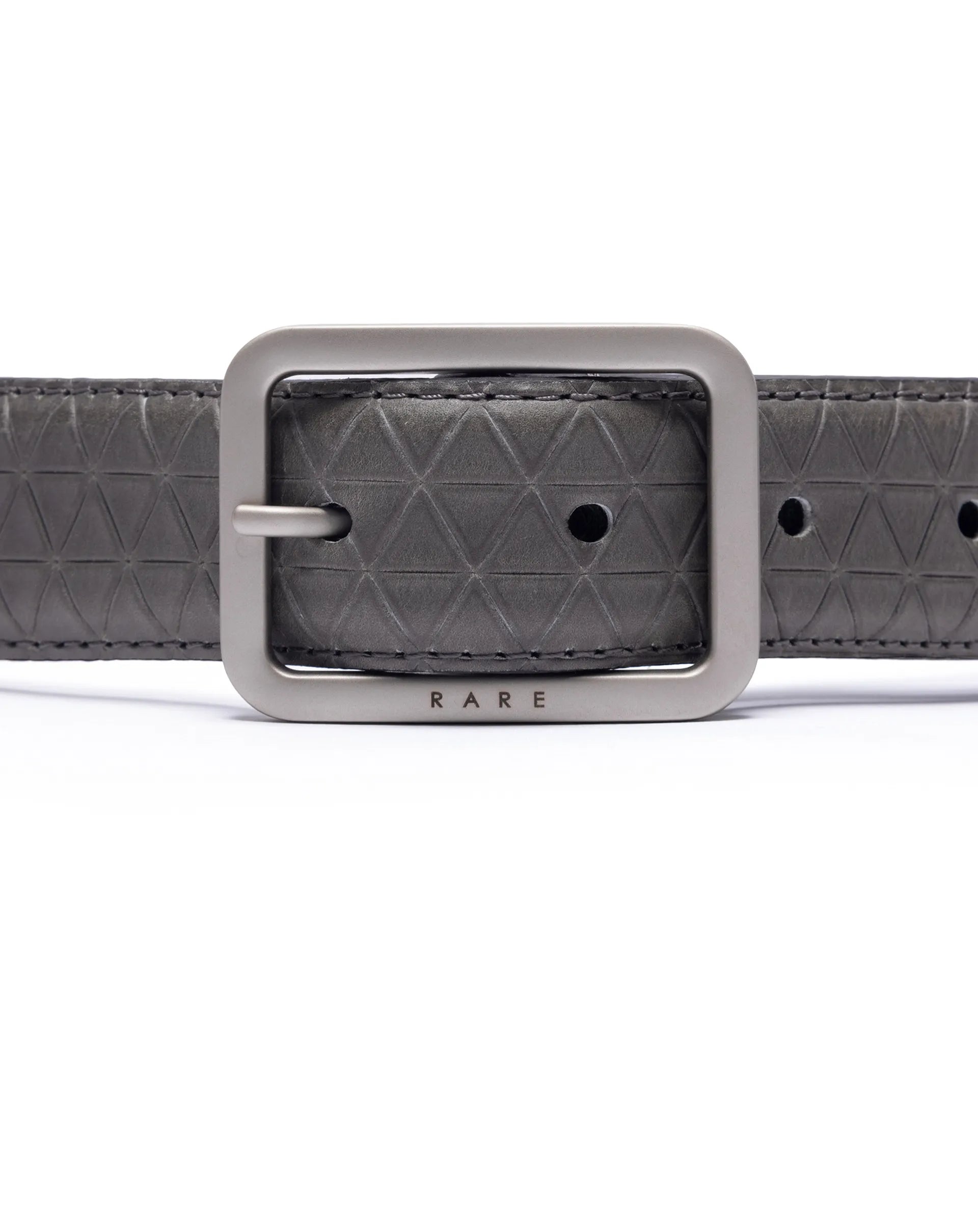 Rare Rabbit Men's Malfy Grey Non Reversible Belt