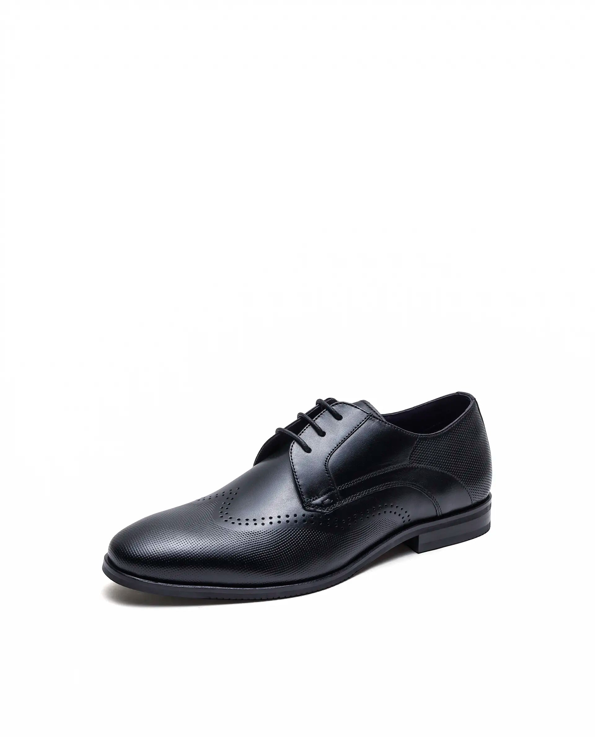 Rare Rabbit Men's Marcello Black Leather Formal