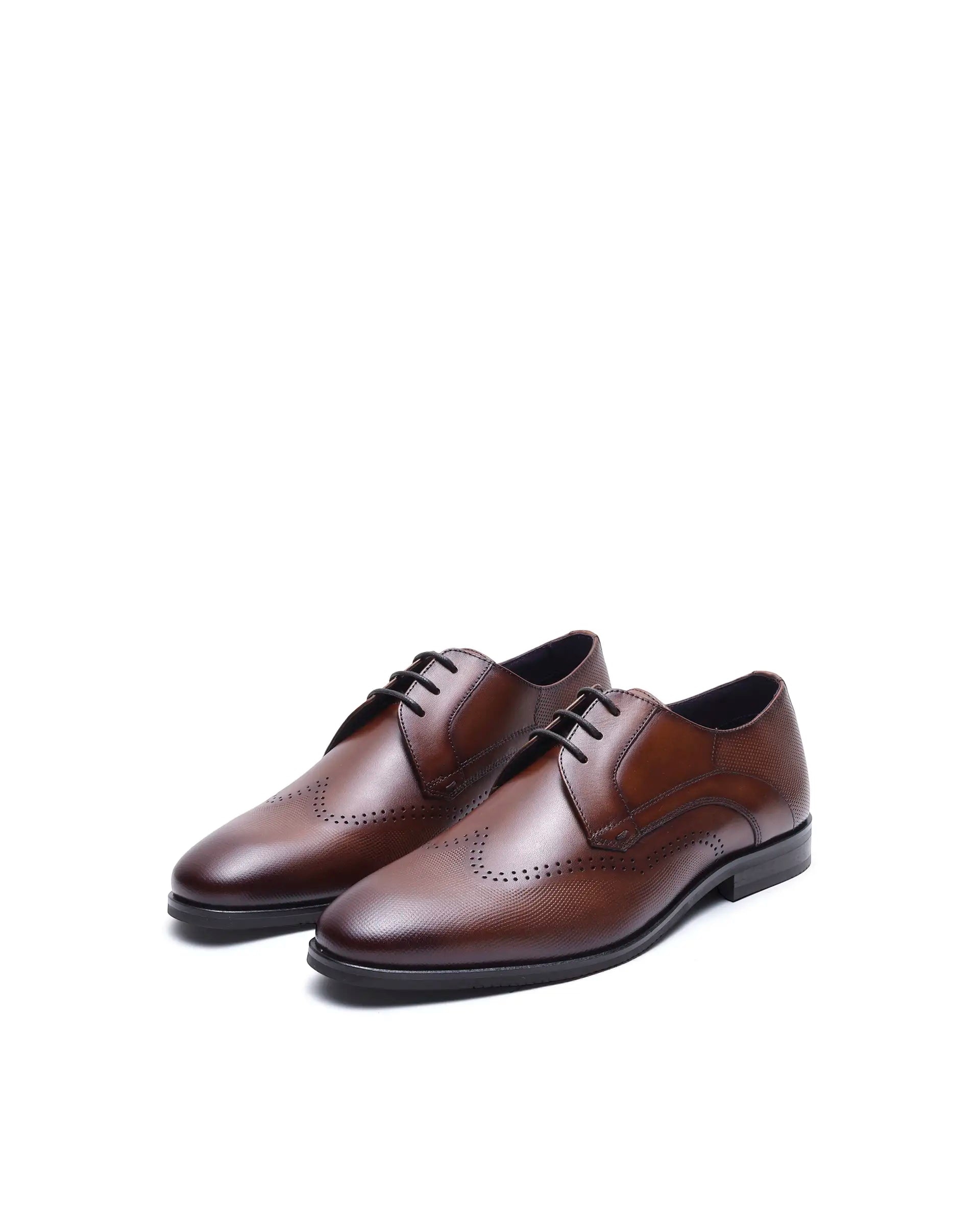 Rare Rabbit Men's Marcello Wood Leather Formal
