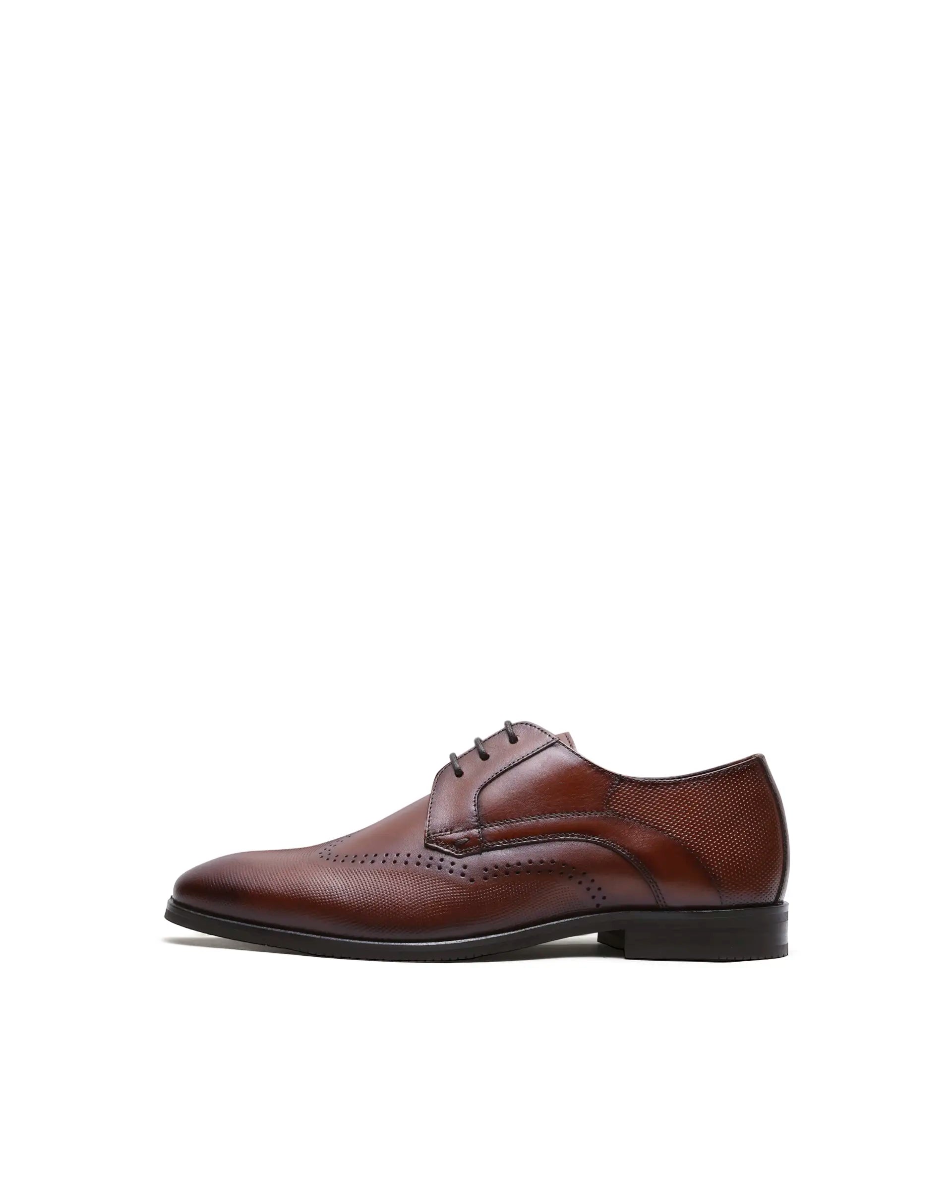 Rare Rabbit Men's Marcello Wood Leather Formal