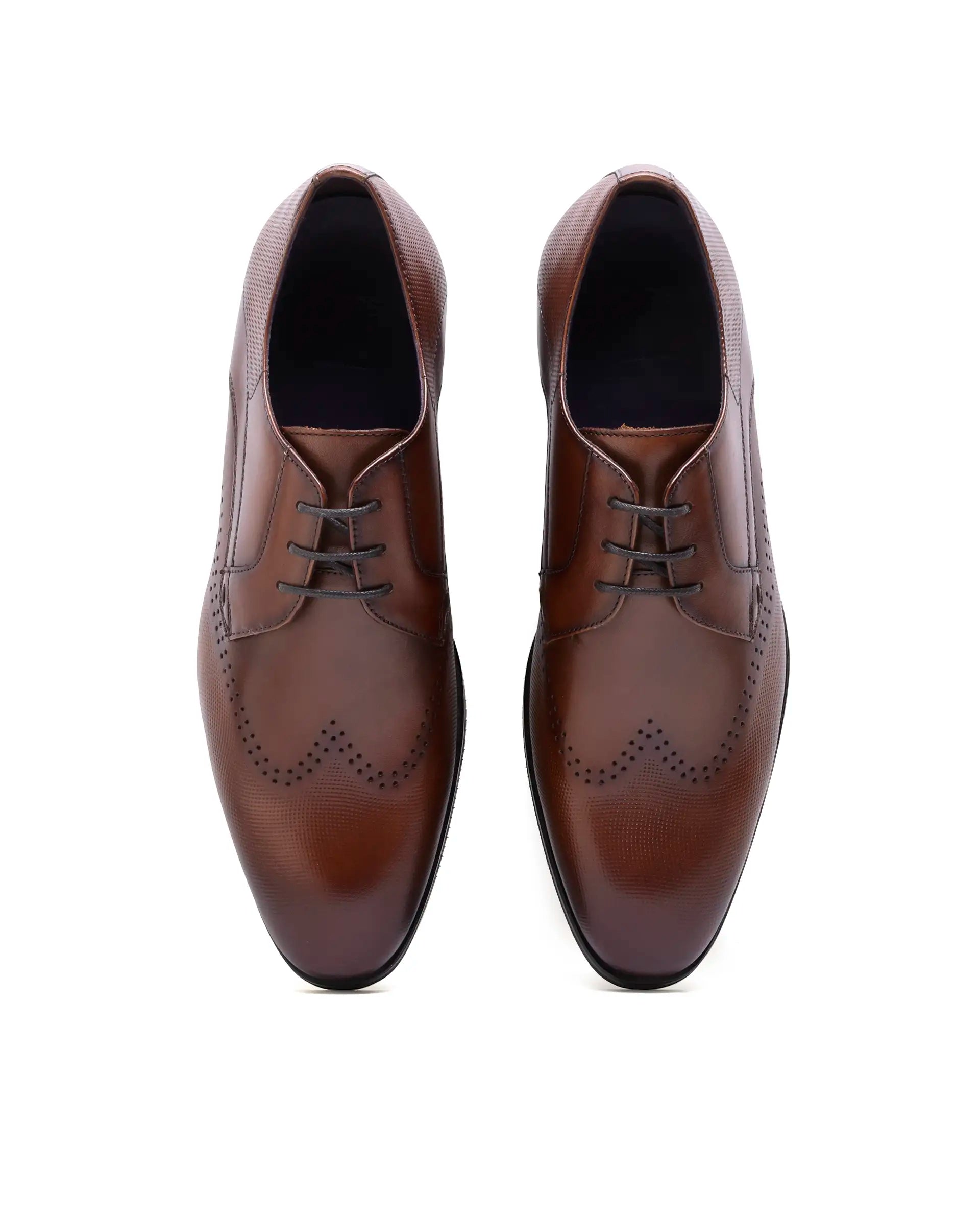 Rare Rabbit Men's Marcello Wood Leather Formal