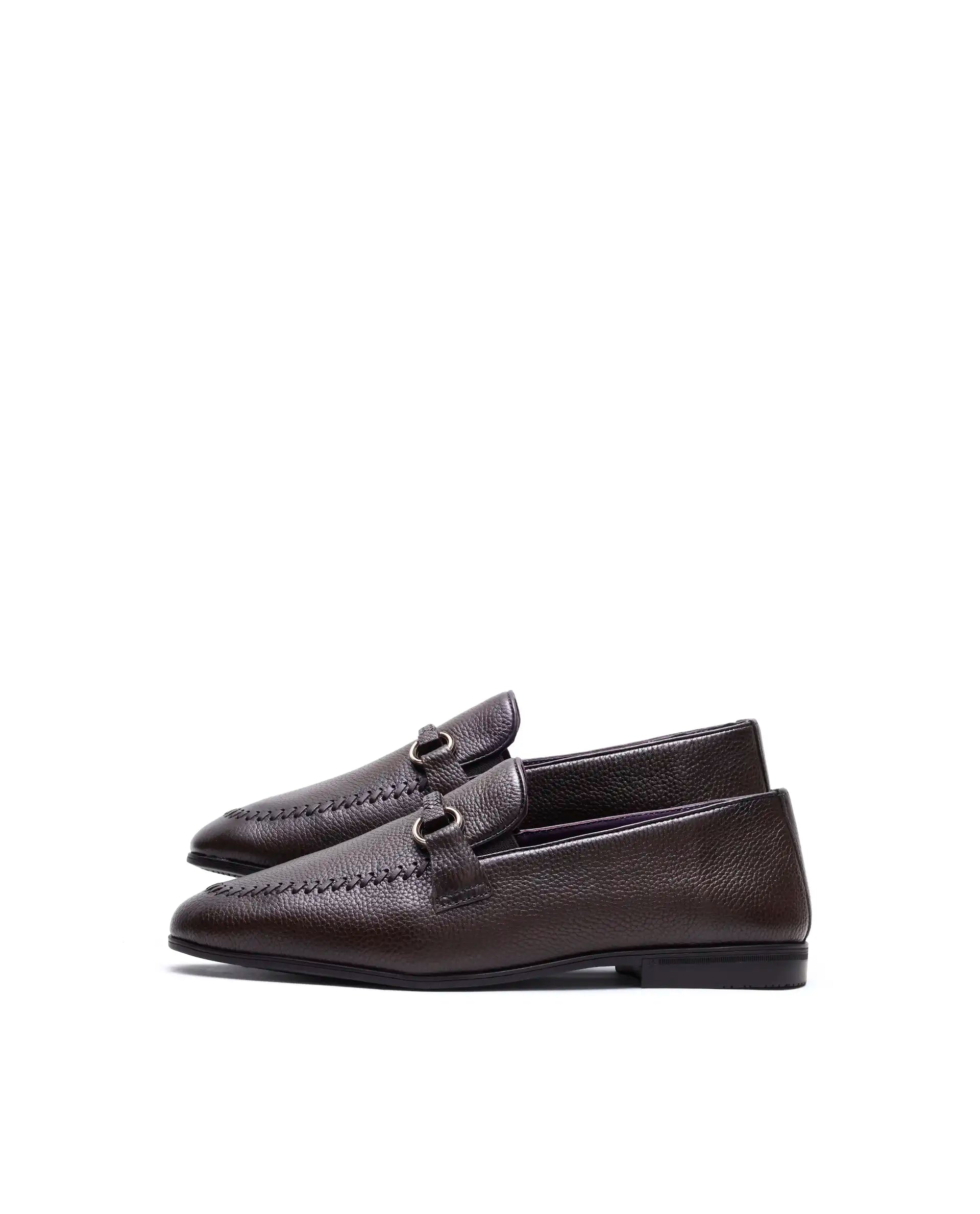 Rare Rabbit Men's Mario Brown Leather Mocassin