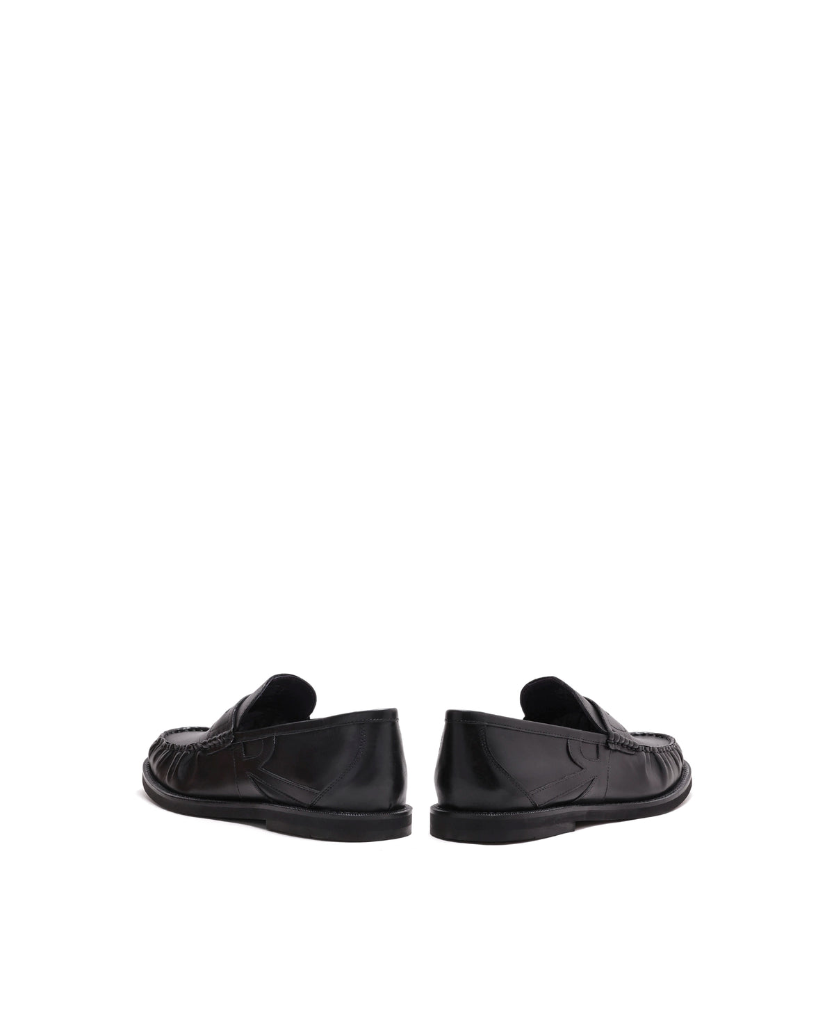 Rarez Men's Marion Primary Black Leather Regular Loafers