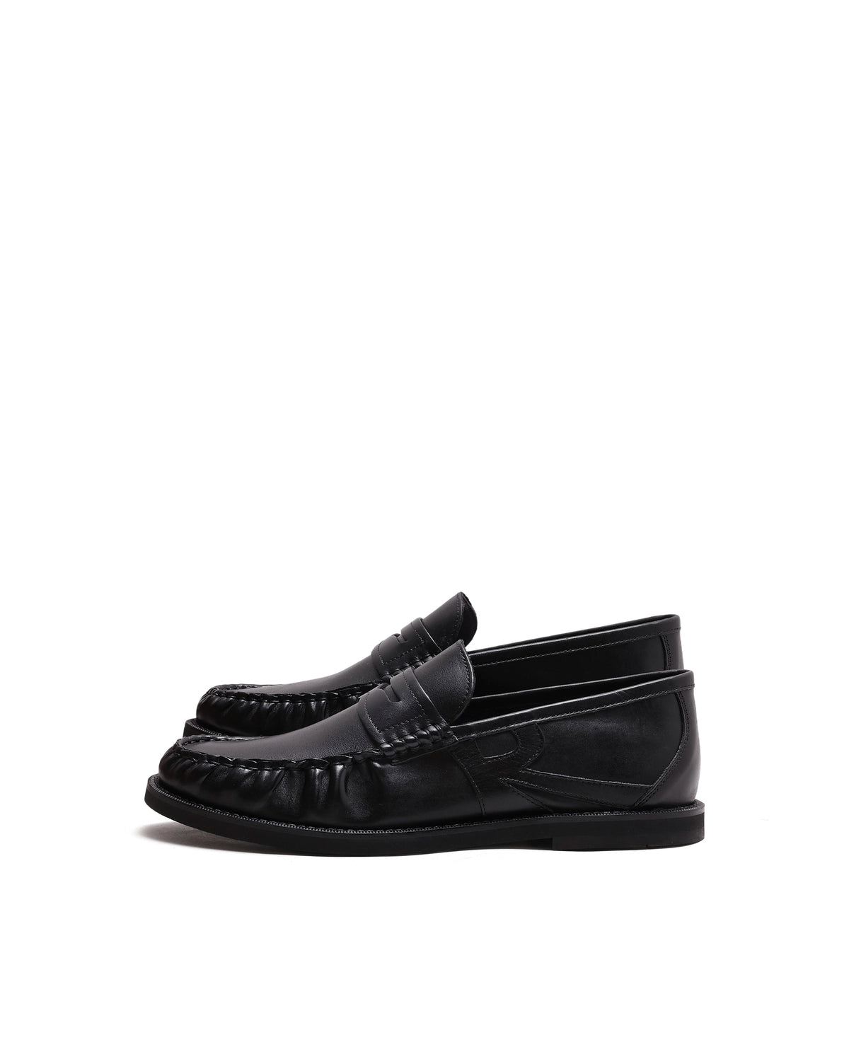 Rarez Men's Marion Primary Black Leather Regular Loafers