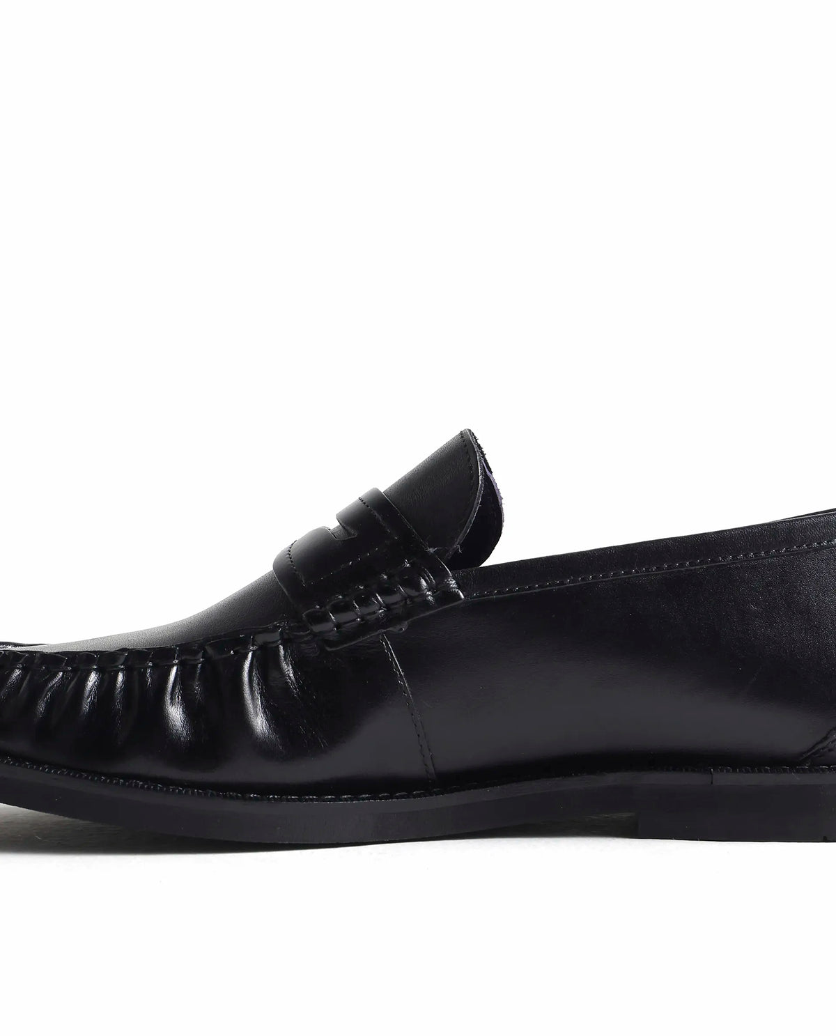 Rarez Men's Marion Primary Black Leather Regular Loafers