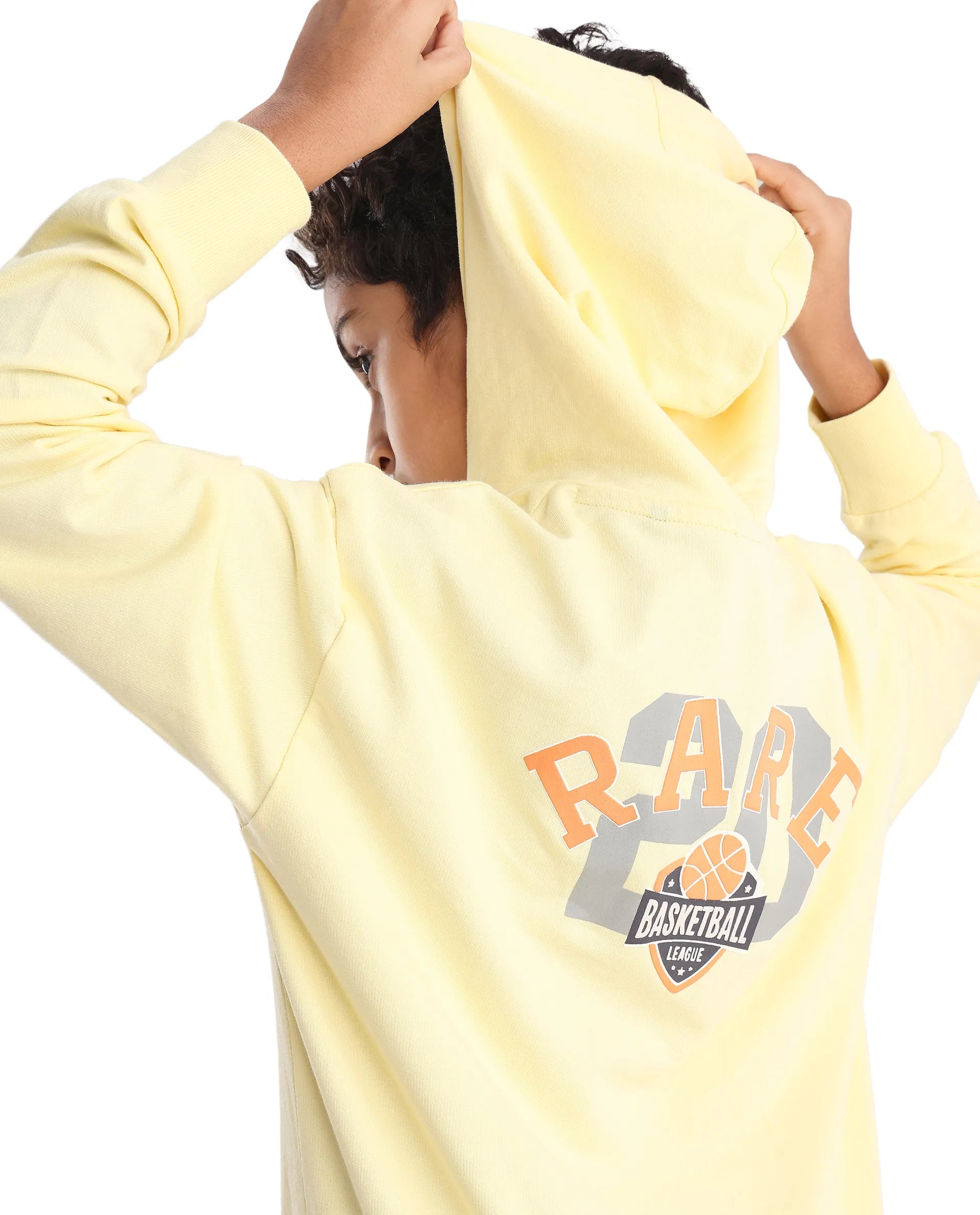 Rare Ones Kids Mason Light Yellow Cotton Pull On Crew Neck Full Sleeves Fit Sweatshirt