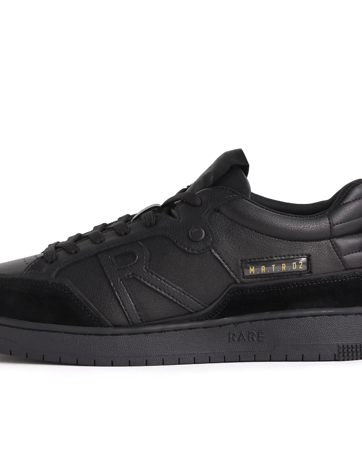 Rarez Men's Matr 02 Primary Black Micro Fiber Sneaker