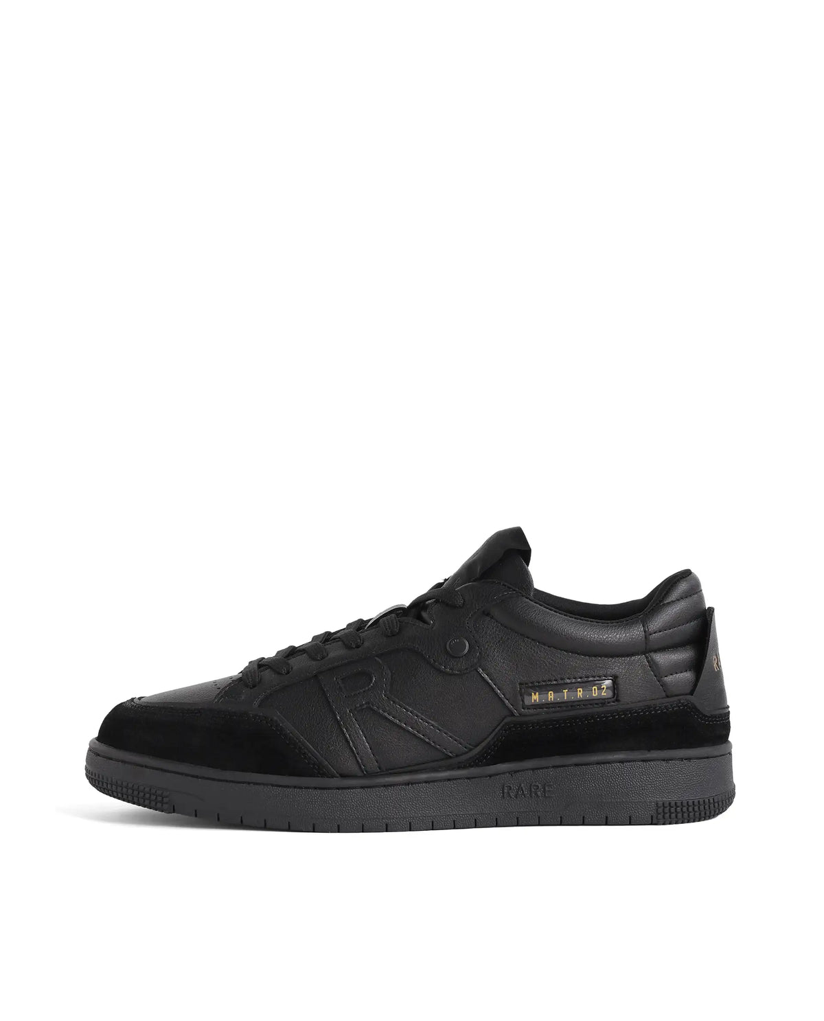 Rarez Men's Matr 02 Primary Black Micro Fiber Sneaker