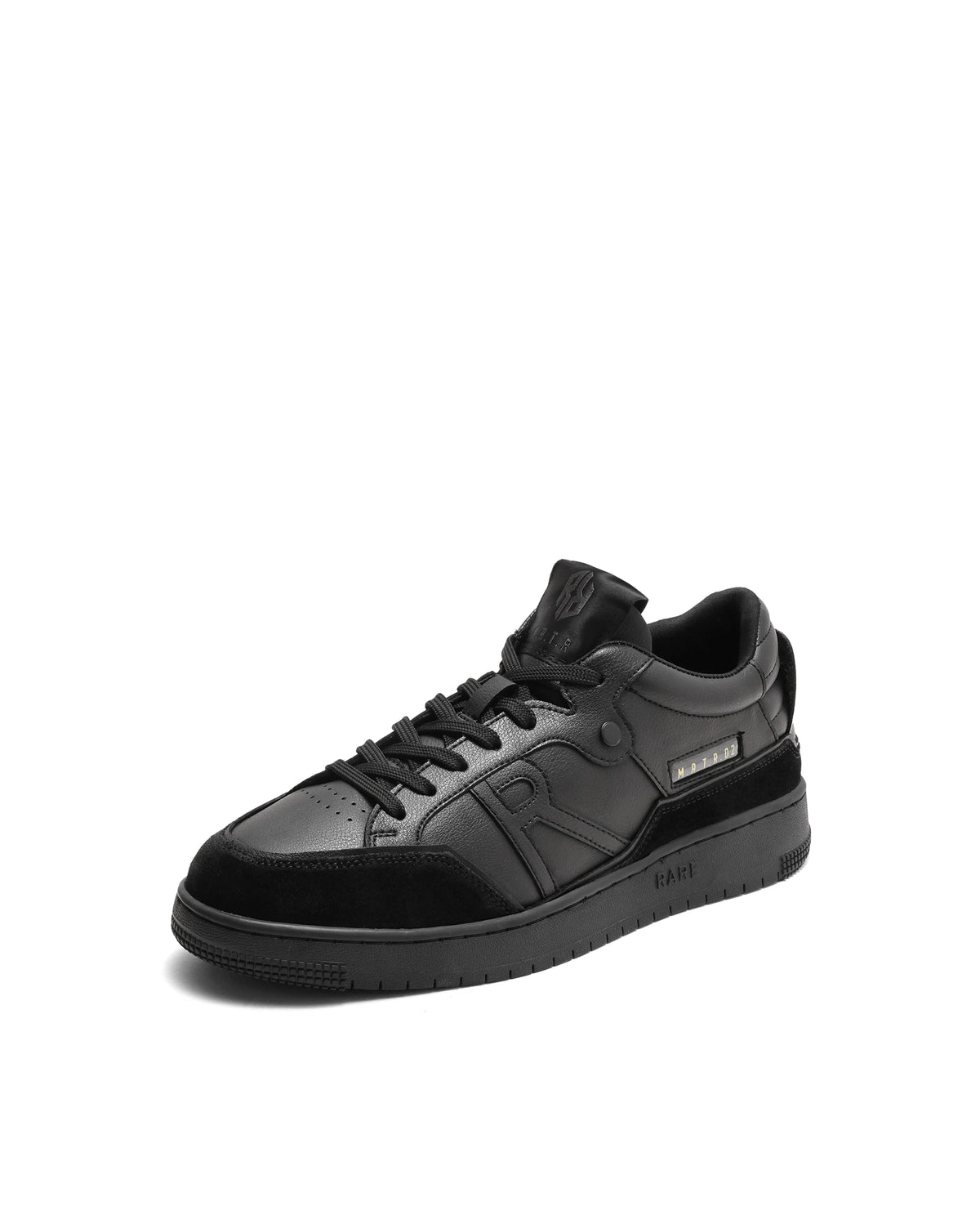Rarez Men's Matr 02 Primary Black Micro Fiber Sneaker