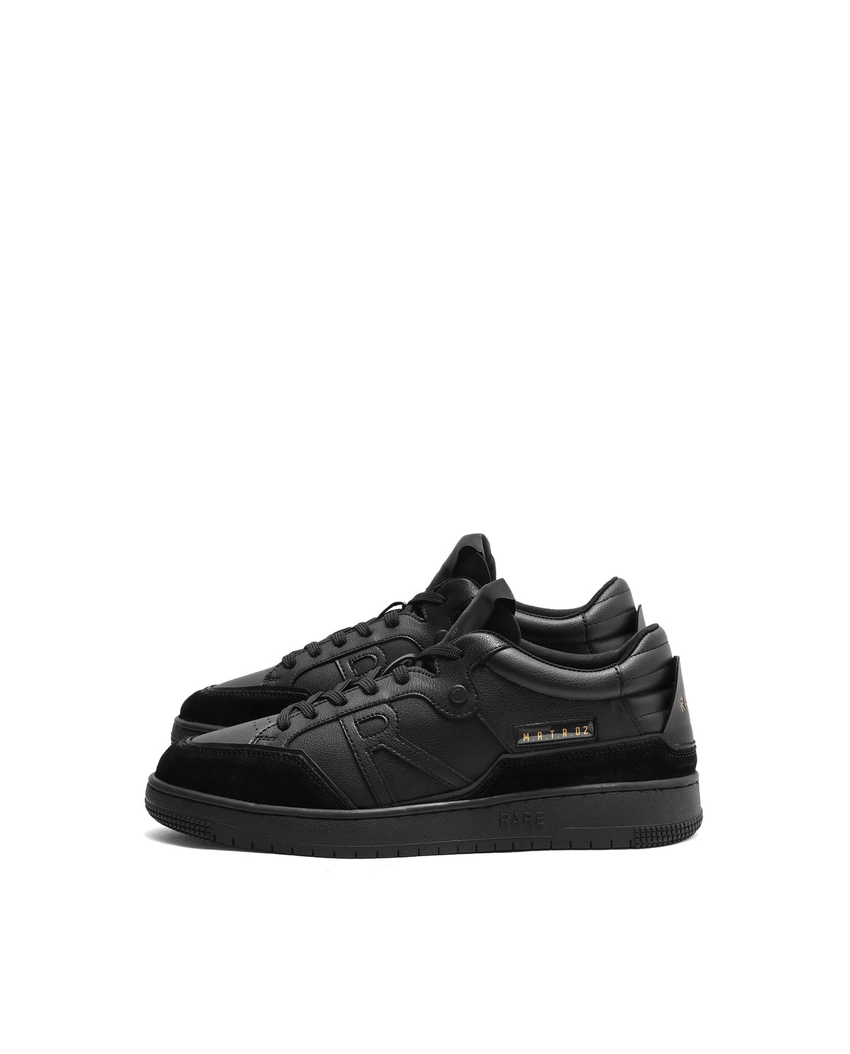 Rarez Men's Matr 02 Primary Black Micro Fiber Sneaker