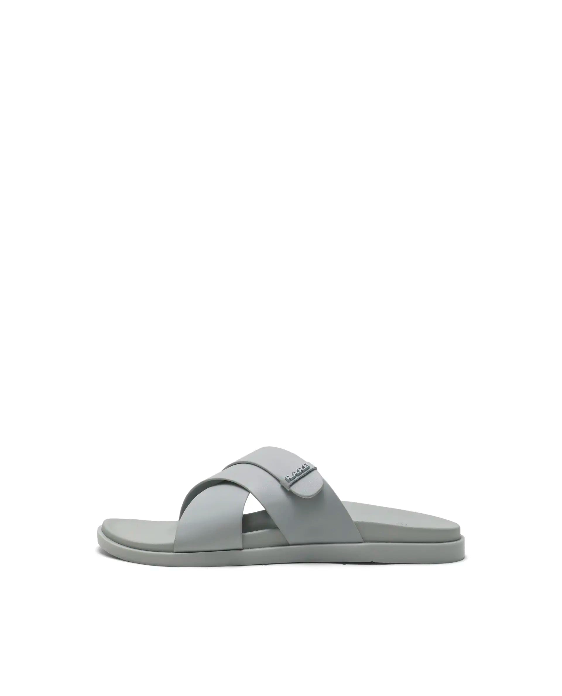 Rarez Men's Mave Light Grey Leather Regular Sandal