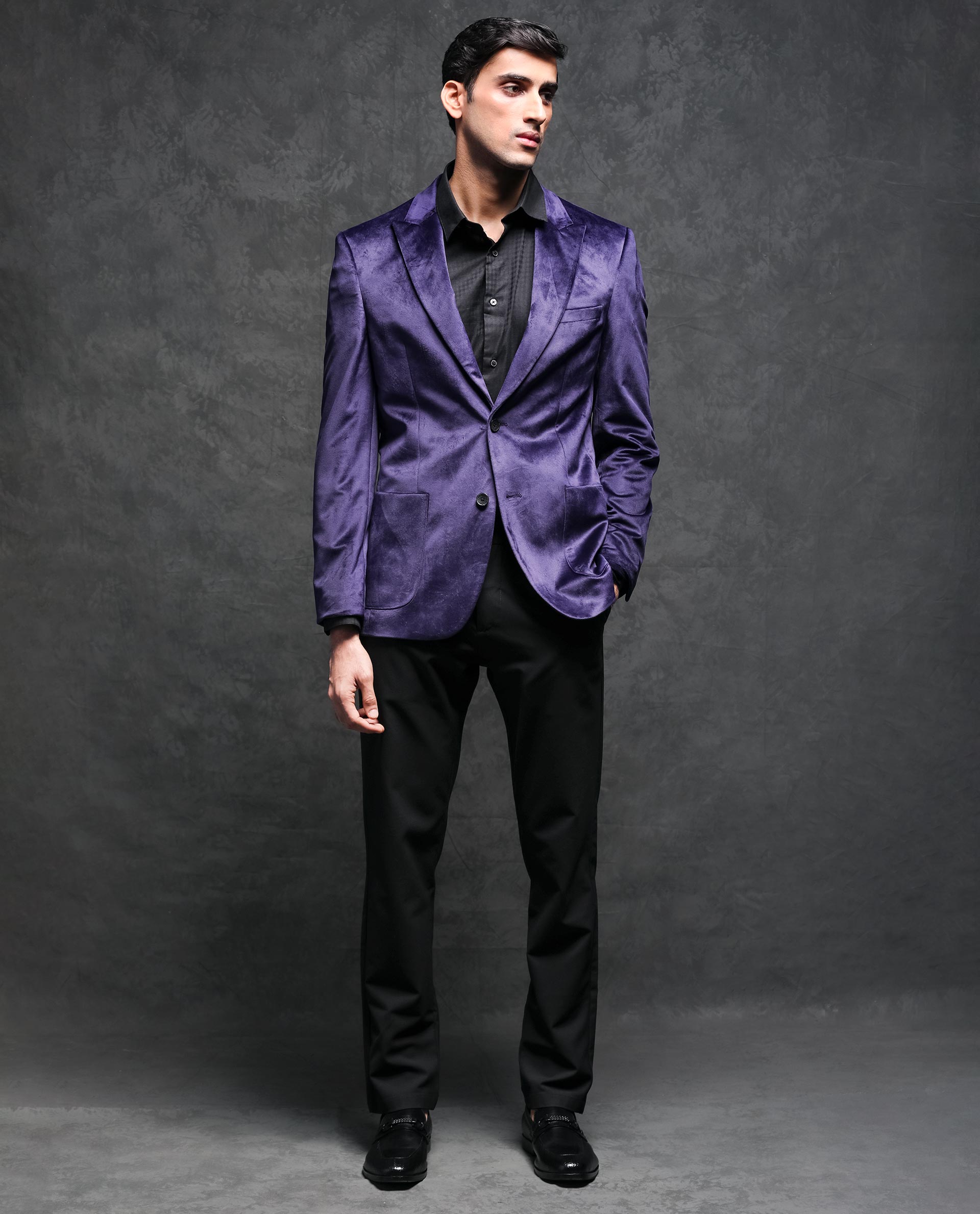 Purple Velvet Blazer