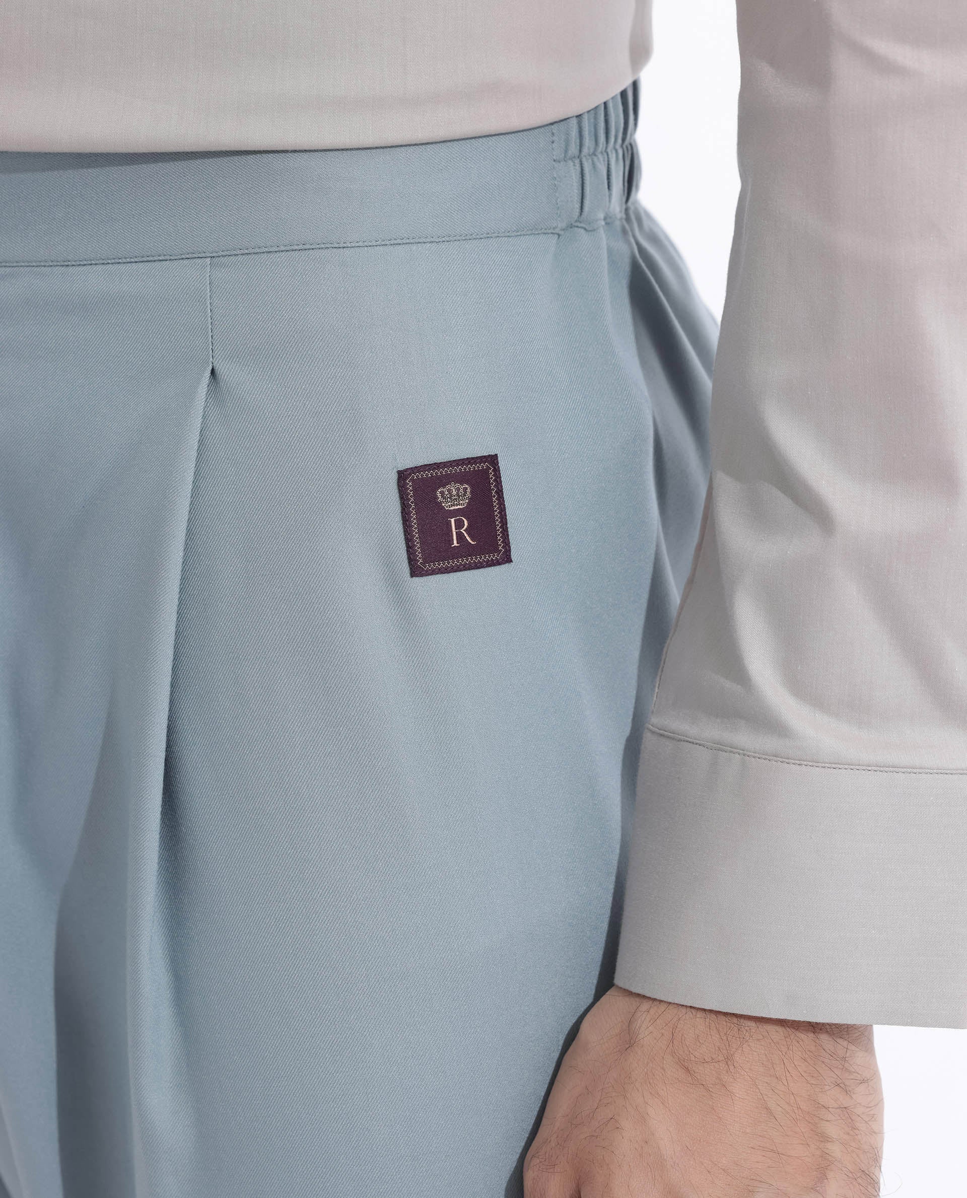 Rare Rabbit Mens Medo-P Dusky Green Mid Rise Pajama