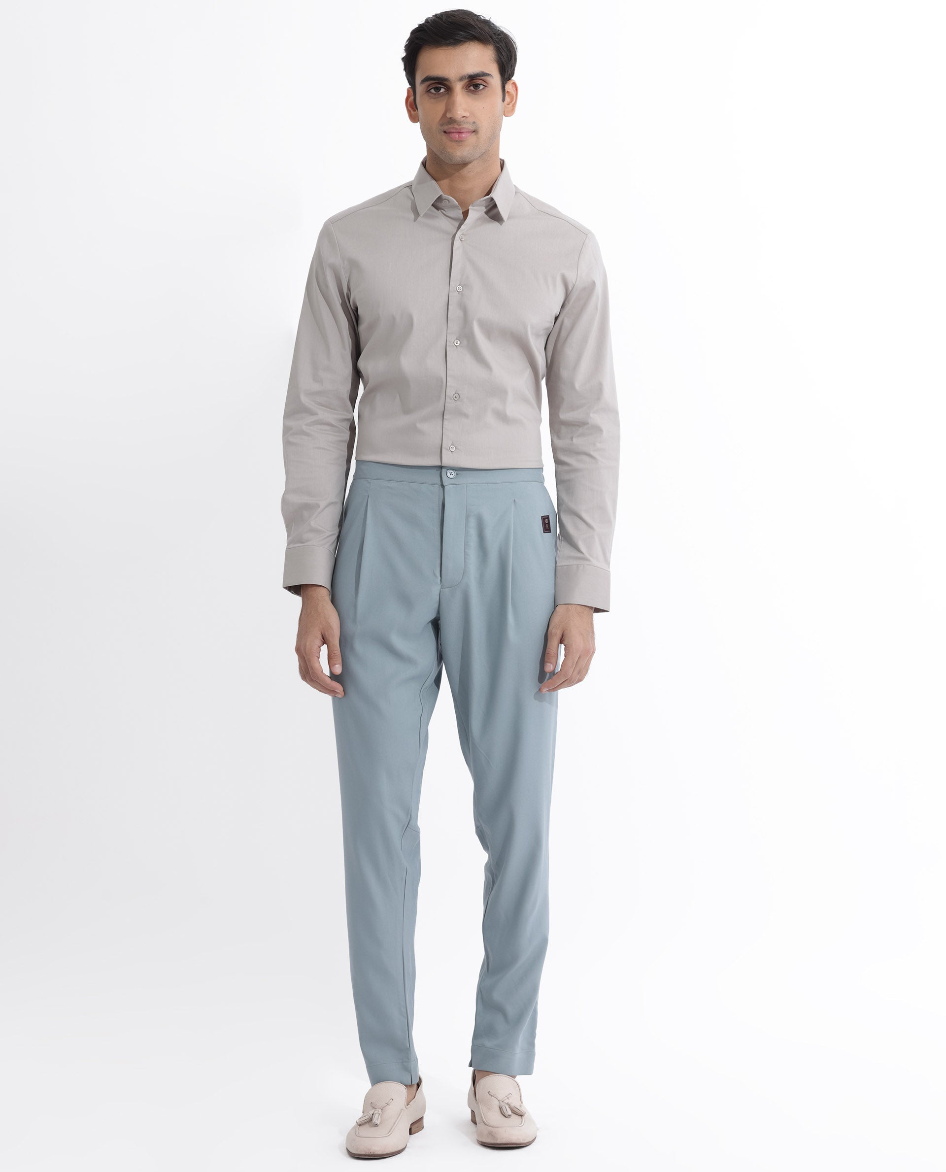 Rare Rabbit Mens Medo-P Dusky Green Mid Rise Pajama