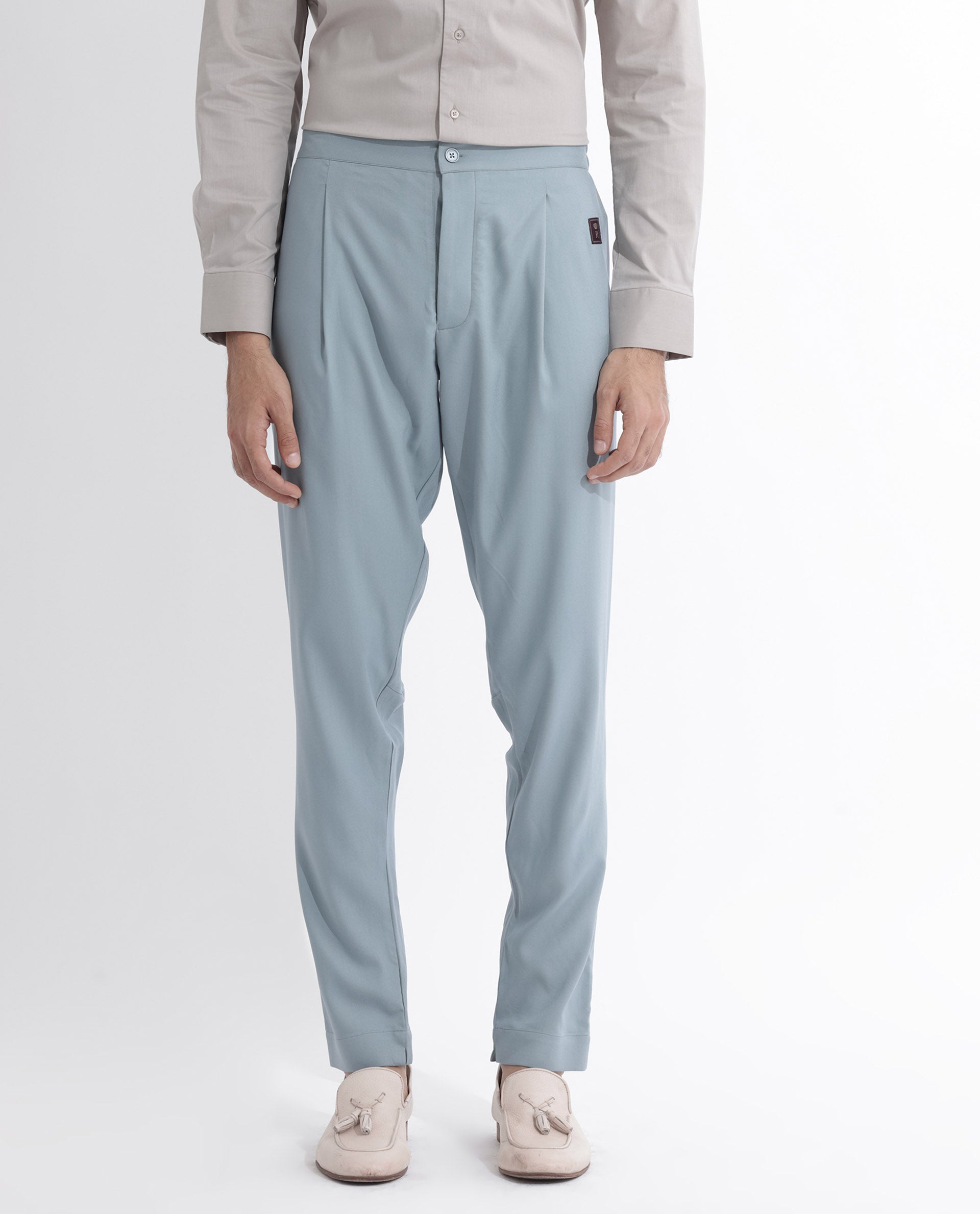 Rare Rabbit Mens Medo-P Dusky Green Mid Rise Pajama