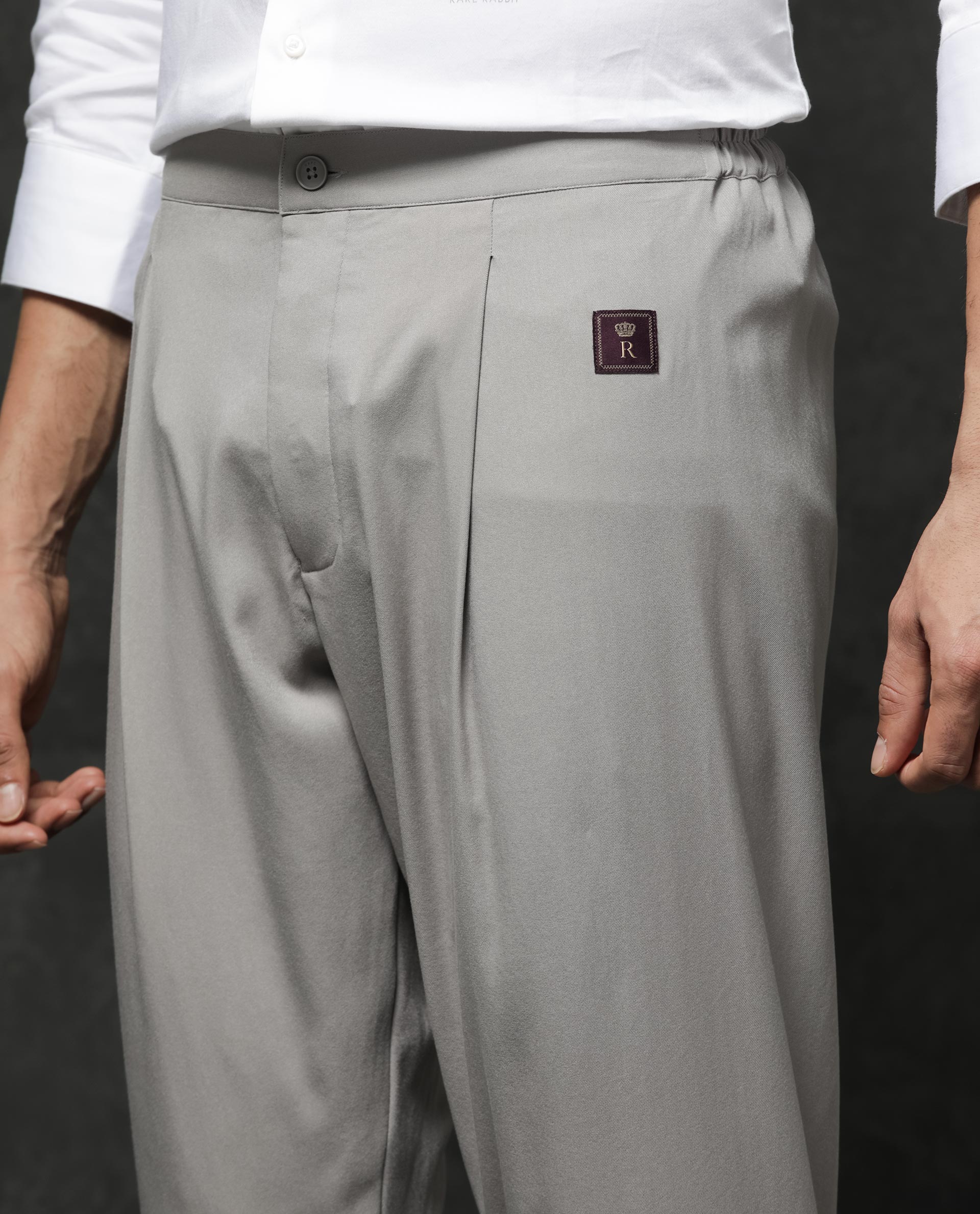 Rare Rabbit Men's Medo-Kpb Grey  Kurta-Suit