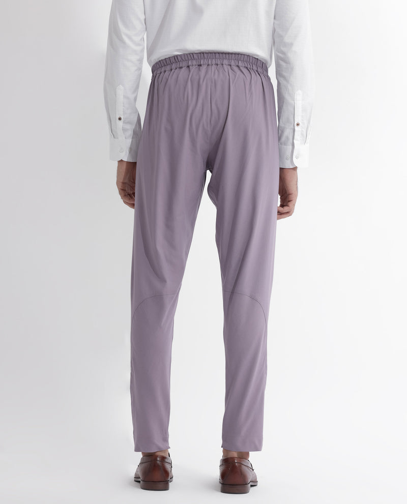 Rare Rabbit Mens Medo-P Pastel Purple Mid Rise Regular Fit Pajama