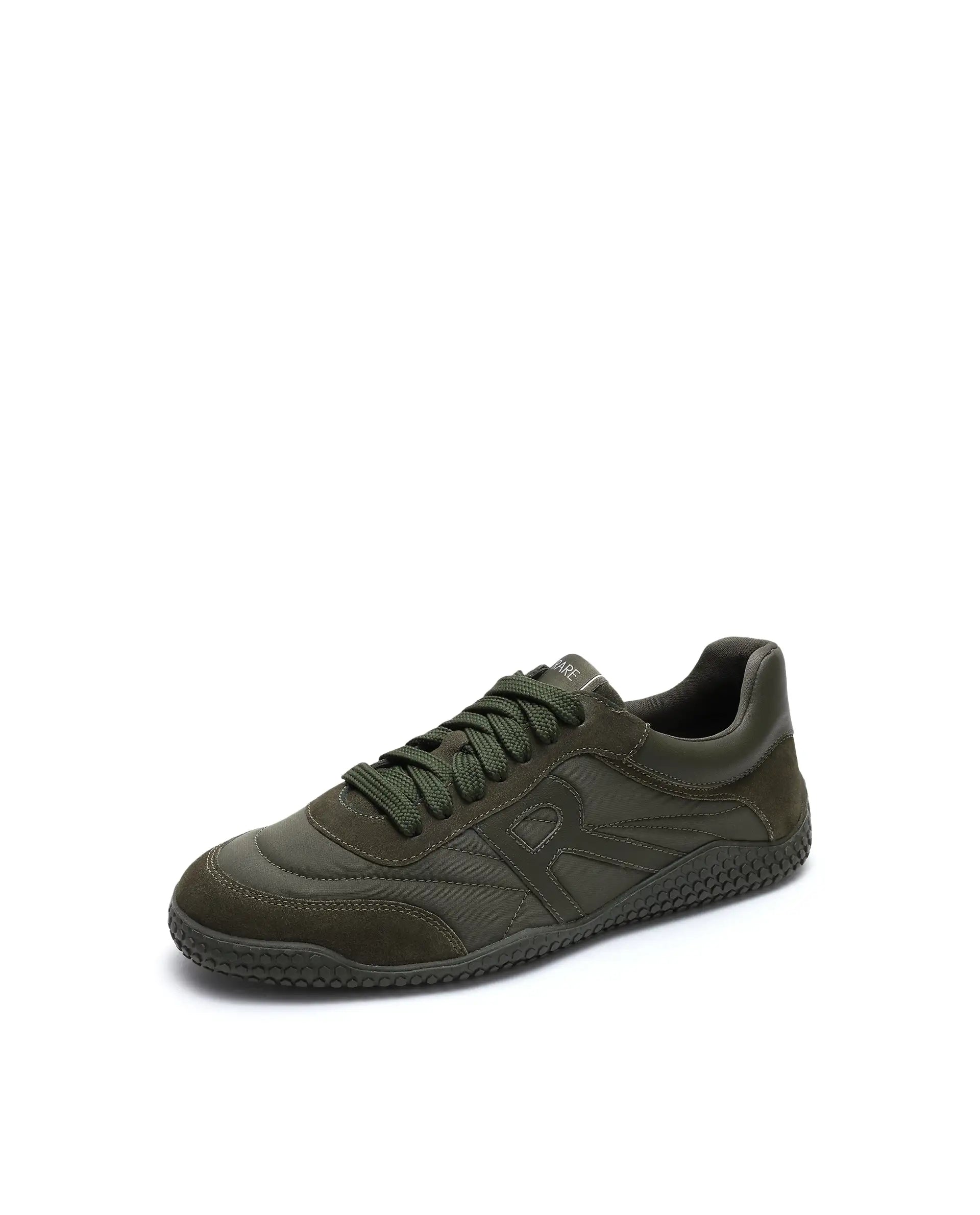 Rare Rabbit Men's Membo P6 Dark Olive Suede Sneaker