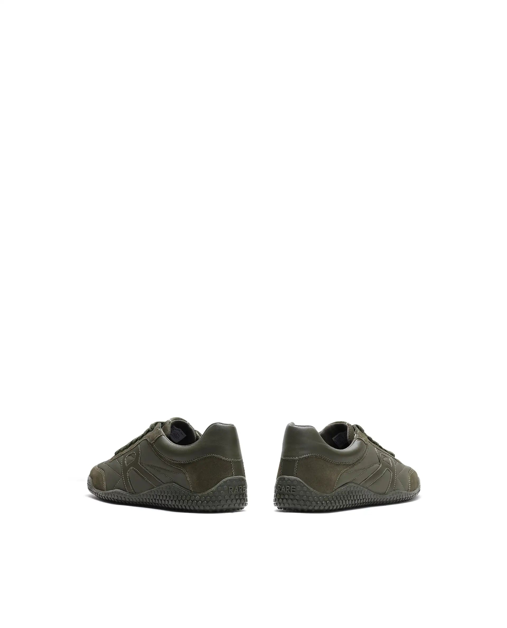Rare Rabbit Men's Membo P6 Dark Olive Suede Sneaker