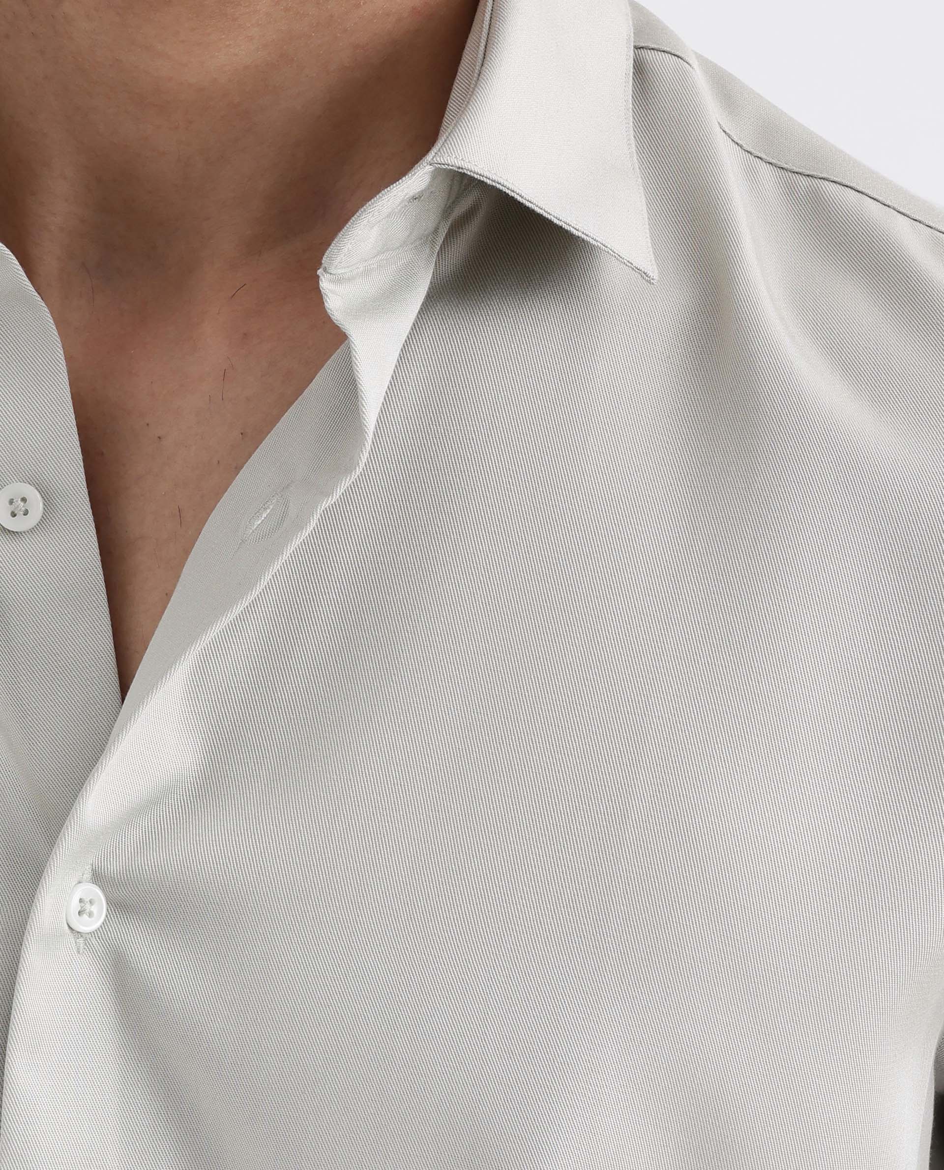 Rare Rabbit Mens Memo LS Pastel Green Tencel Fabric Full Sleeve Regular Fit Solid Twill Shirt