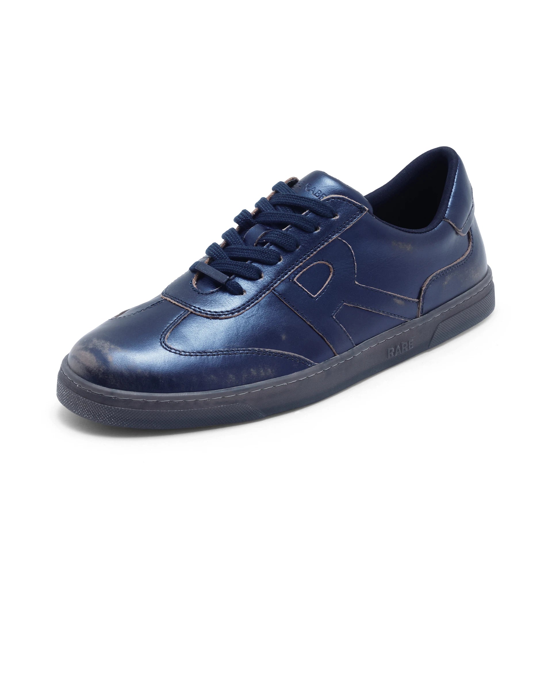 Rare Rabbit Men Mercure Metallic Blue Lace-Up Closure Shoes