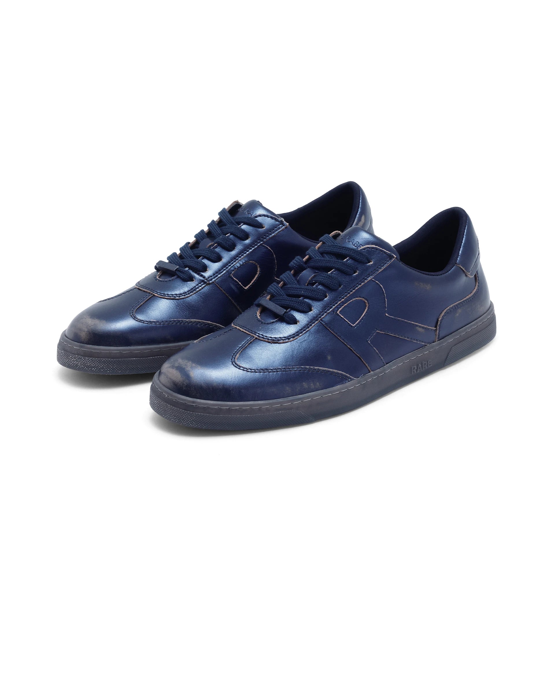 Rare Rabbit Men Mercure Metallic Blue Lace-Up Closure Shoes