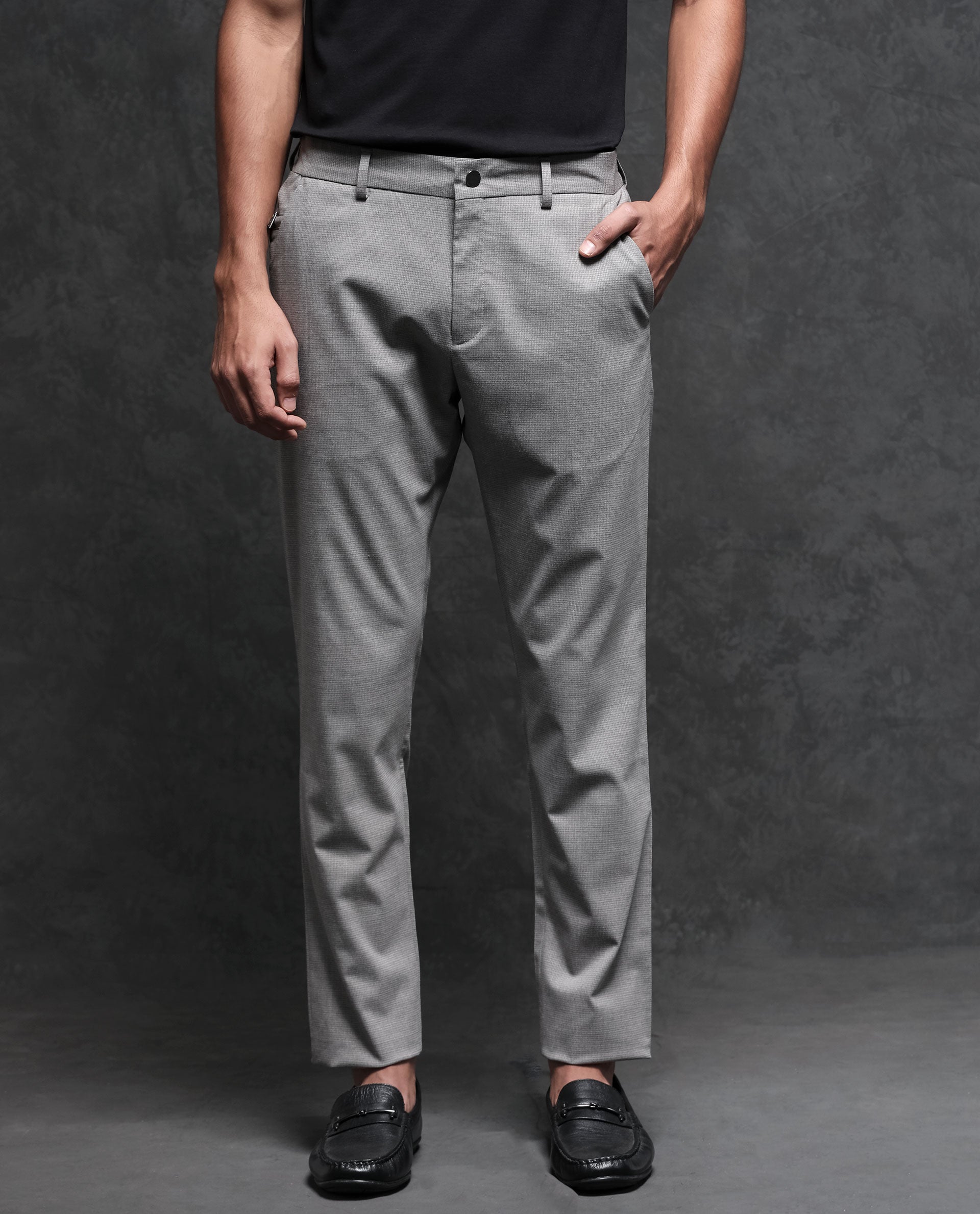 Light Pants Dress Trouser Men Straight Casual Trousers Black Gray Pants Ice  Silk | eBay