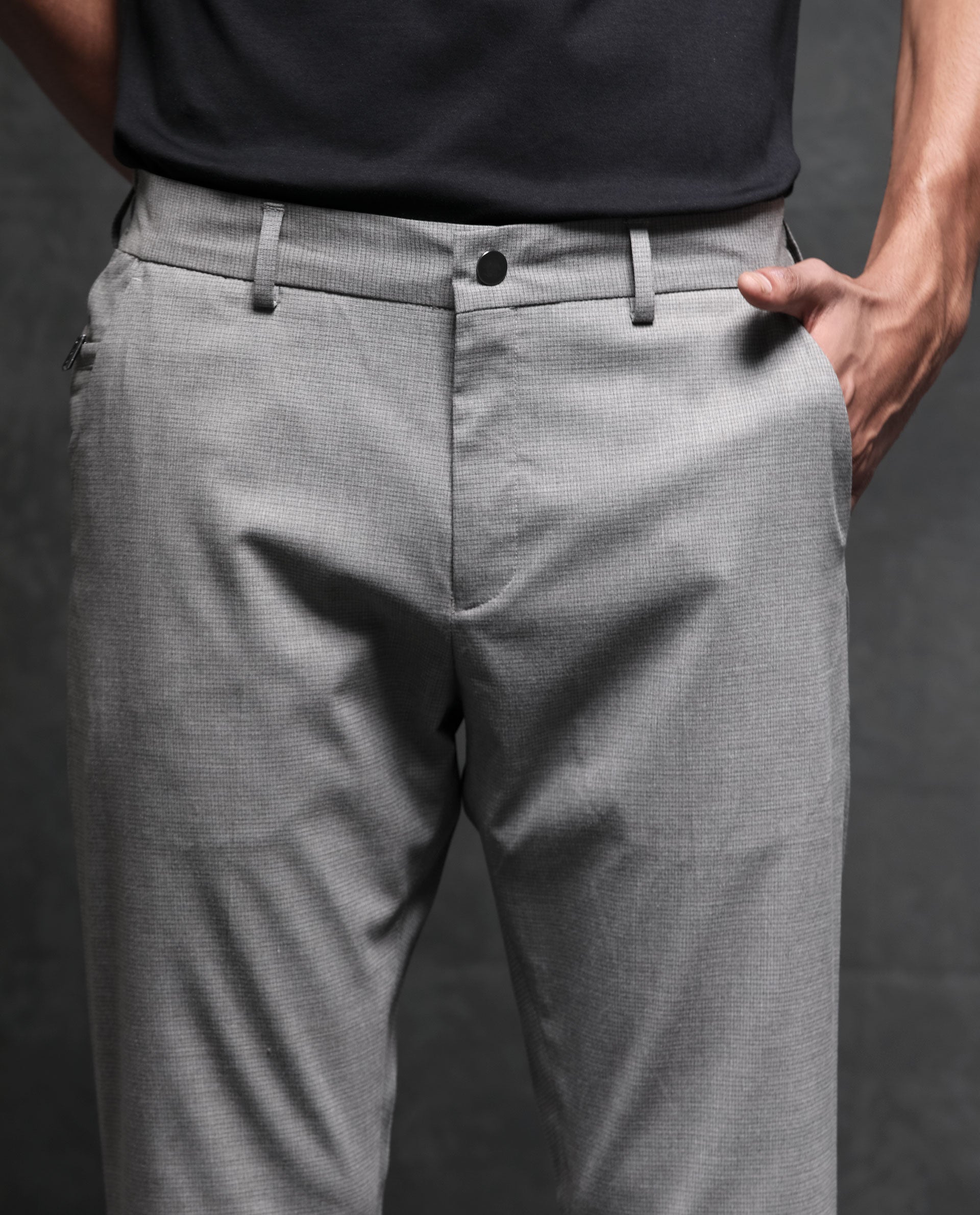 Buy Suffice Casual Trousers Men Solid Dark Grey32 at Amazonin