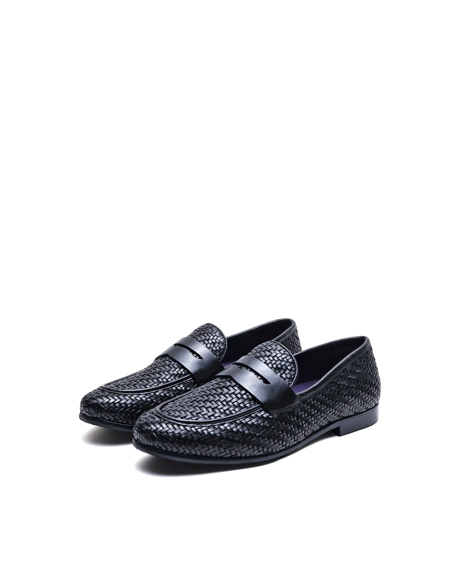 Rare Rabbit Men's Milano Black Leather Mocassin